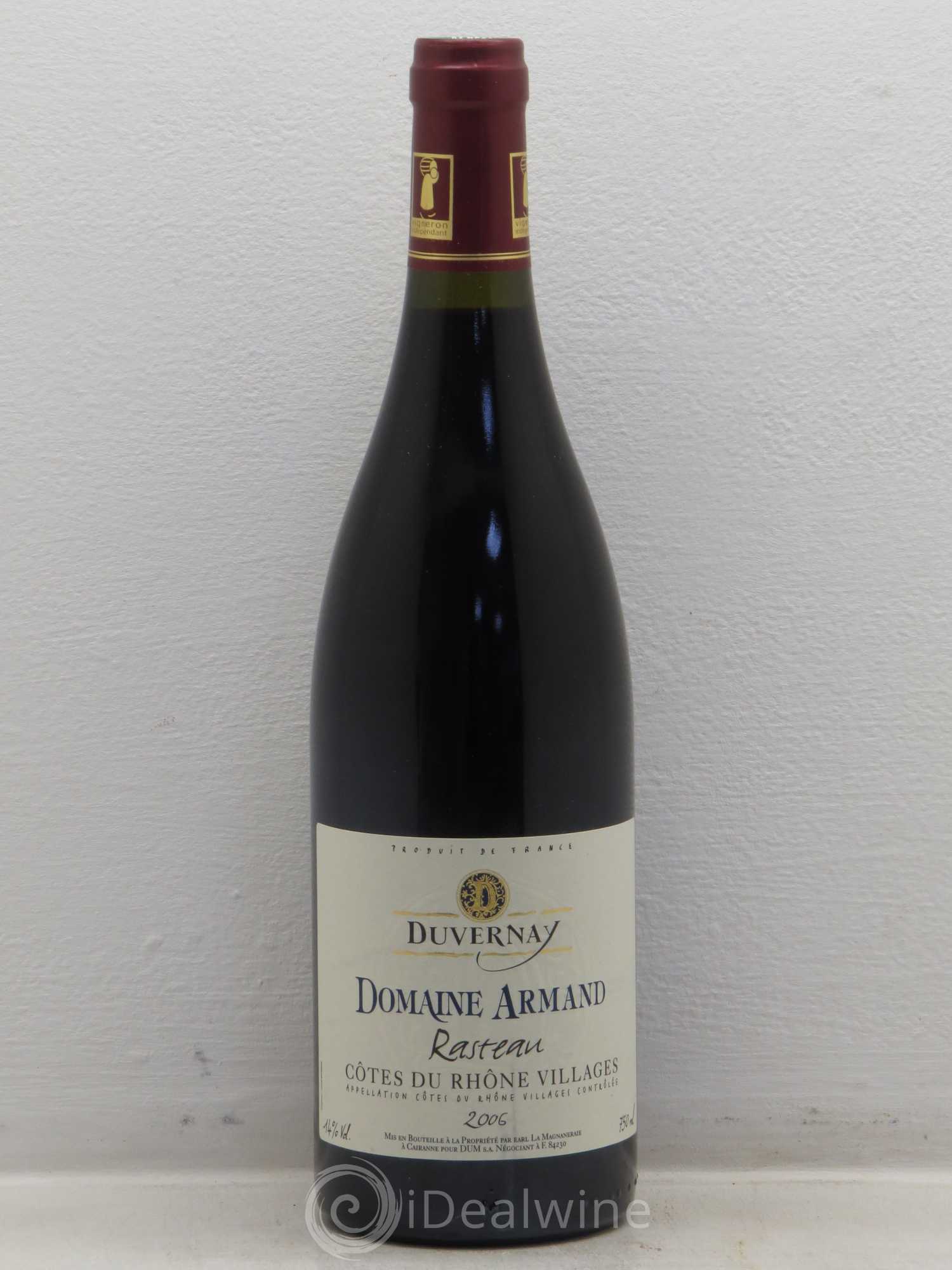 Rasteau Domaine Armand Duvernay 2006 - Lot de 6 bouteilles - 0