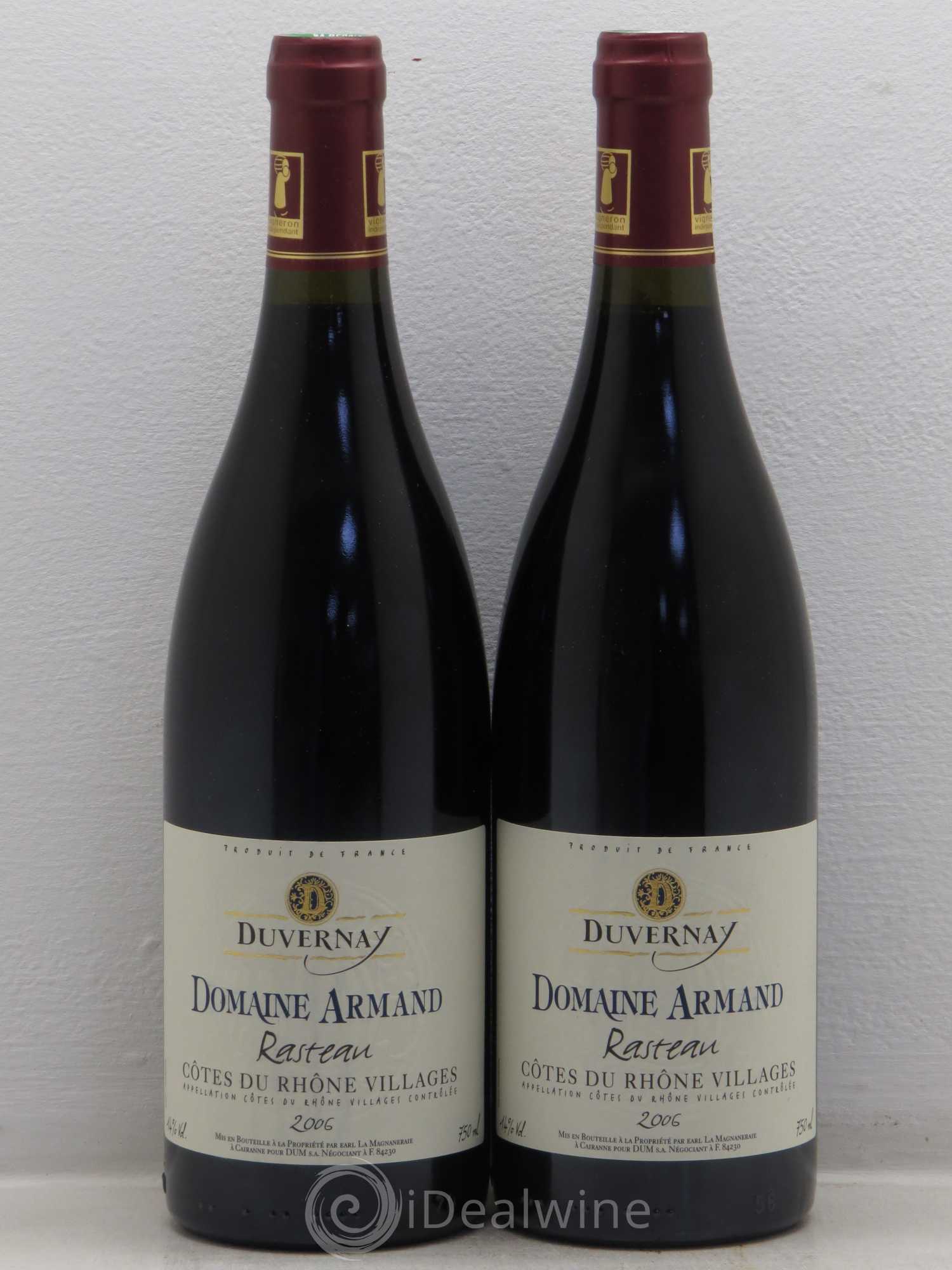 Rasteau Domaine Armand Duvernay 2006 - Lotto di 2 bottiglie - 0