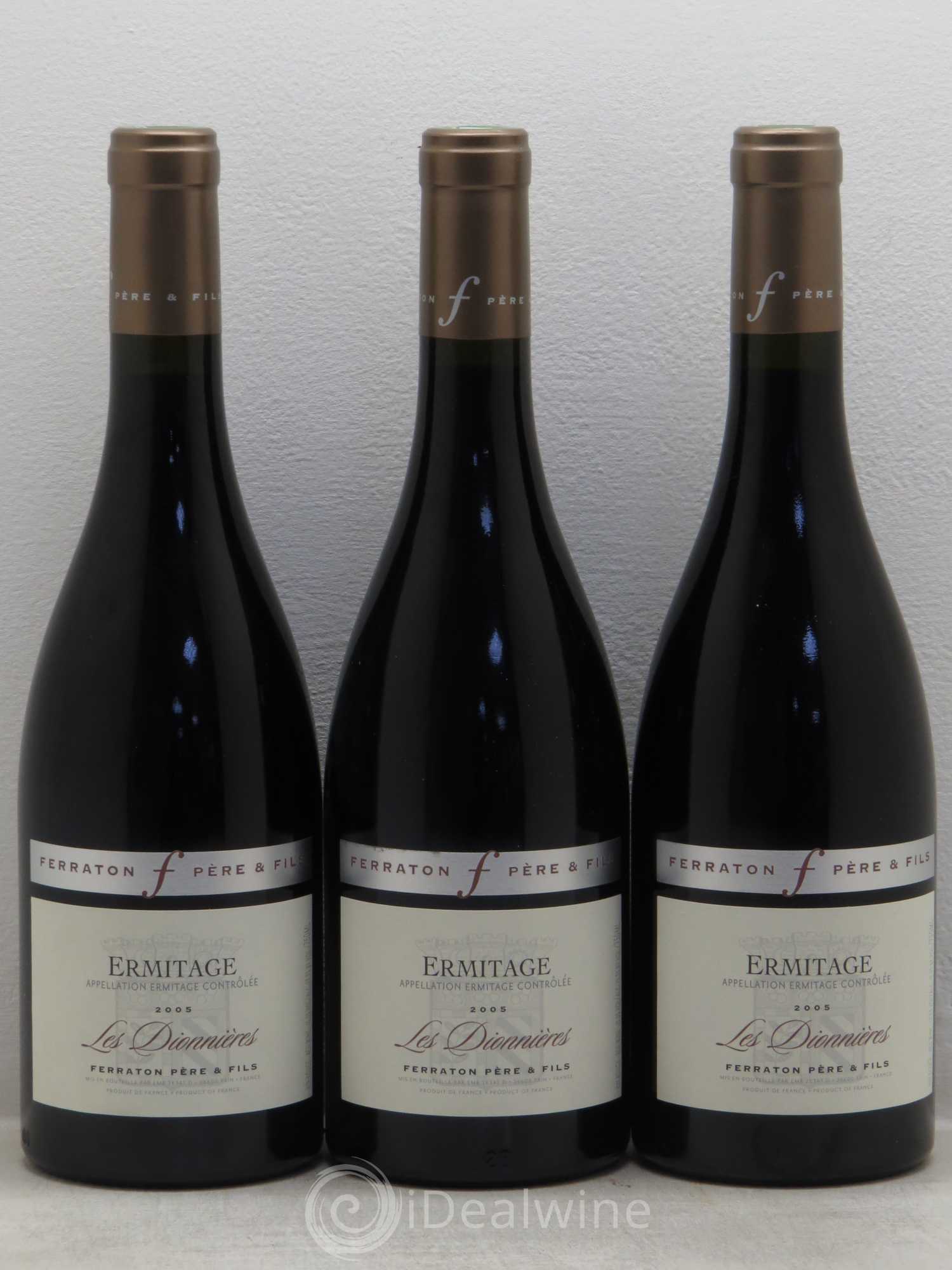 Hermitage Domaine Ferraton Les Dionnières 2005 - Posten von 3 Flaschen - 0