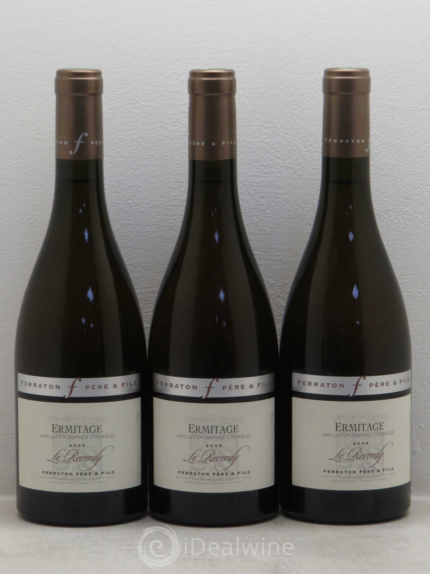 Hermitage Domaine Ferraton Le Reverdy 2006 - Lot de 3 bouteilles - 0