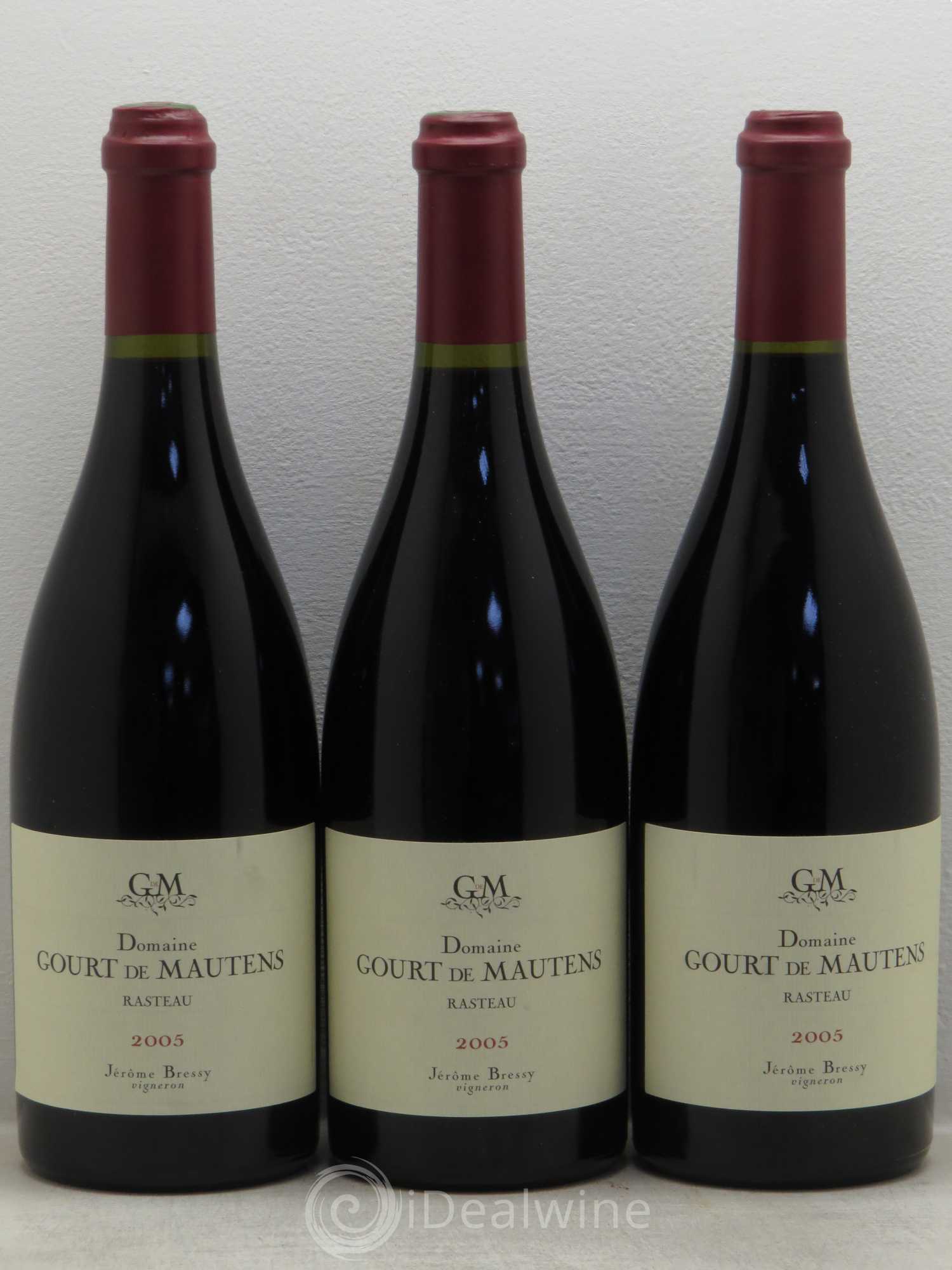 Rasteau Domaine Gourt de Mautens - Jérôme Bressy 2005 - Lot de 3 bouteilles - 0