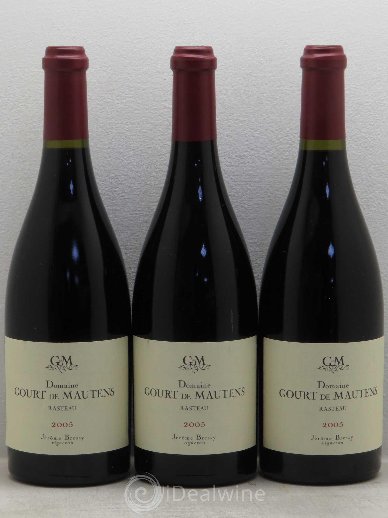 Rasteau Domaine Gourt de Mautens - Jérôme Bressy 2005 - Lot de 3 bouteilles - 0