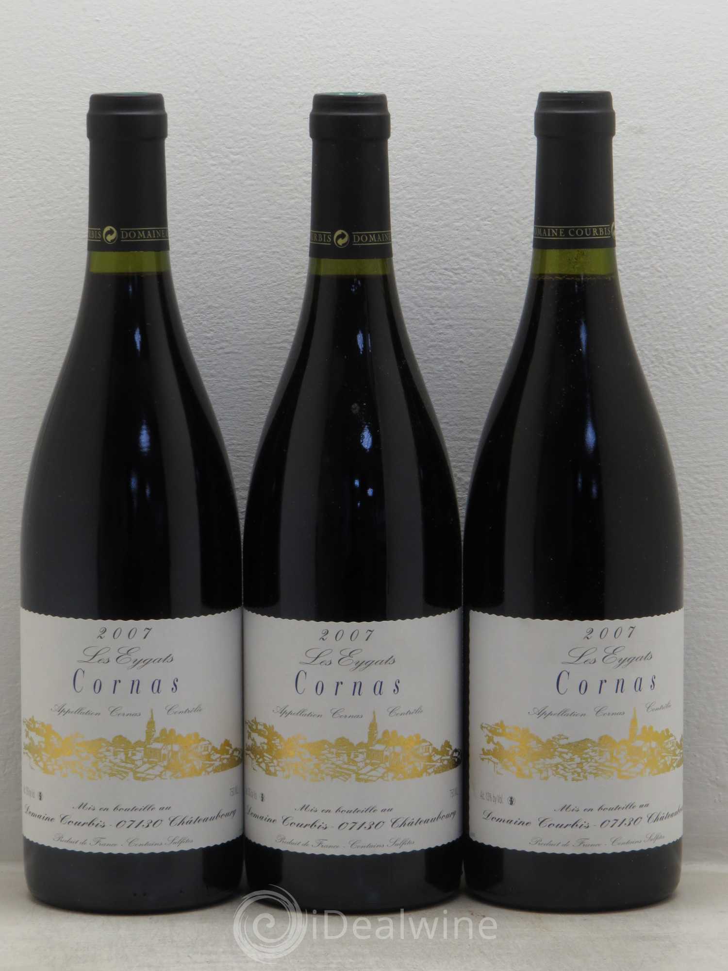 Cornas Les Eygats Courbis 2007 - Lot de 3 bouteilles - 0