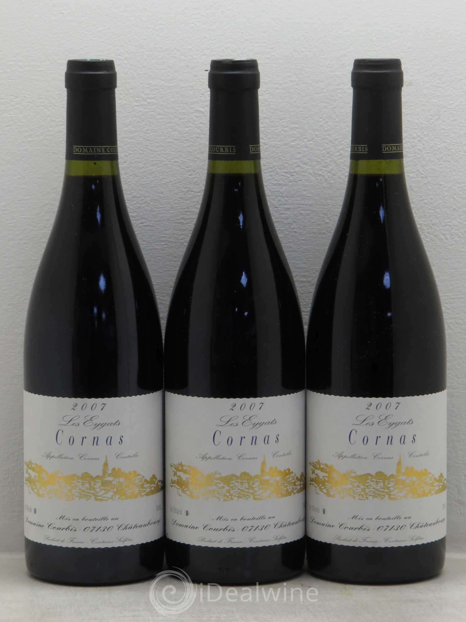 Cornas Les Eygats Courbis 2007 - Lot de 3 bouteilles - 0
