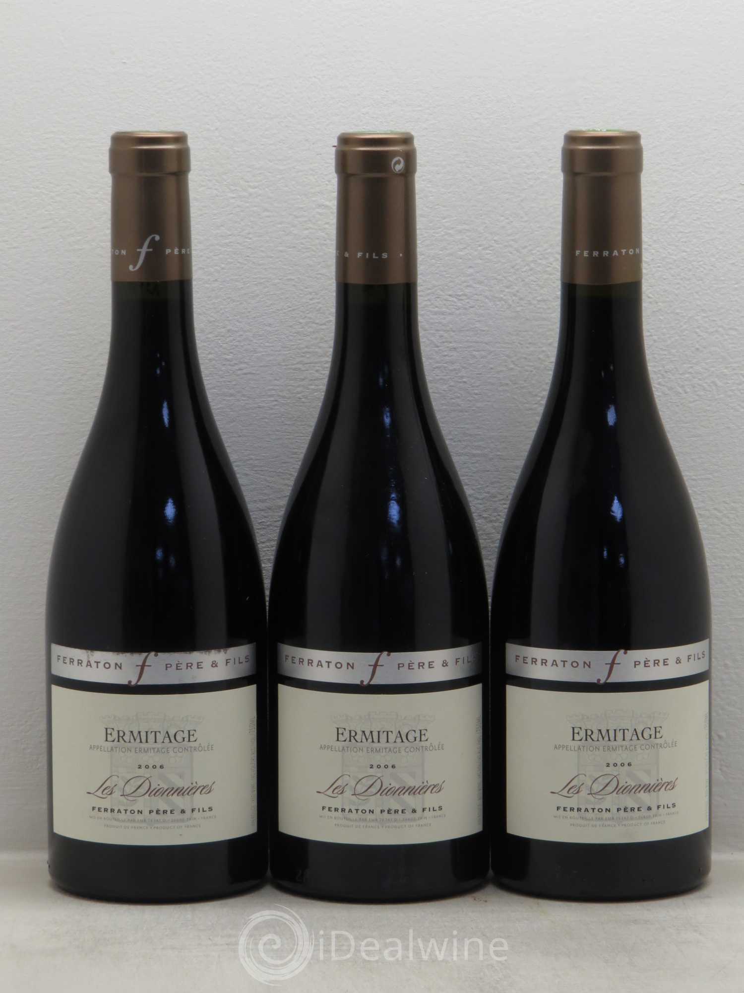 Hermitage Les Dionnières Domaine Ferraton 2006 - Posten von 3 Flaschen - 0
