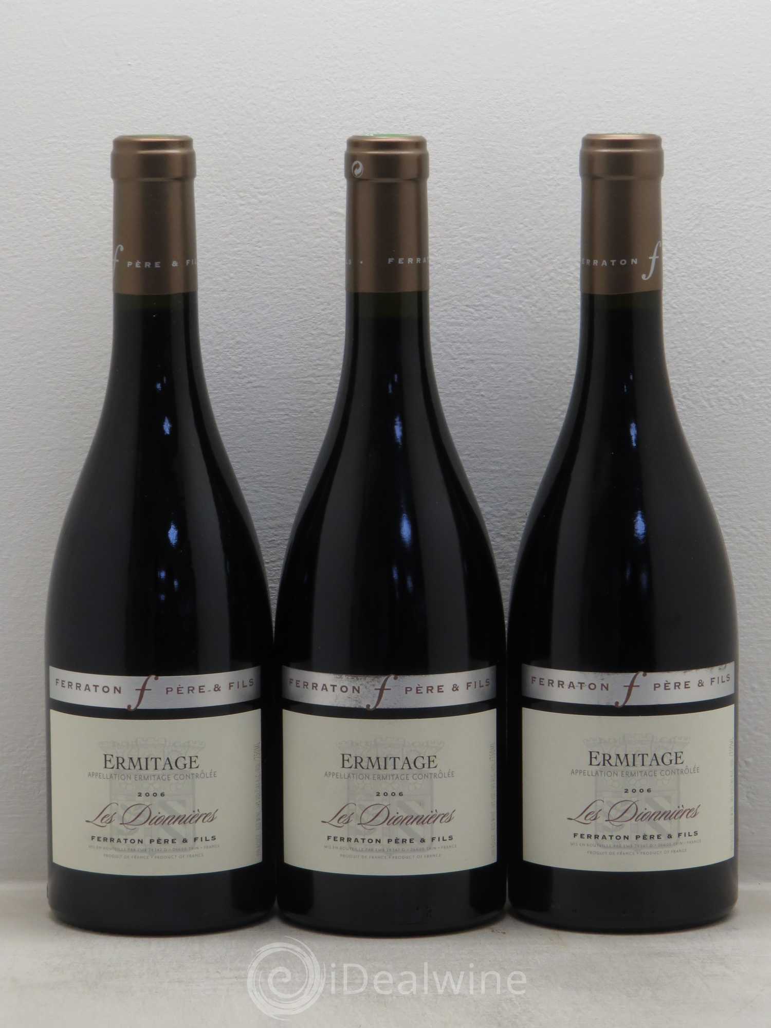 Hermitage Les Dionnières Domaine Ferraton 2006 - Posten von 3 Flaschen - 0