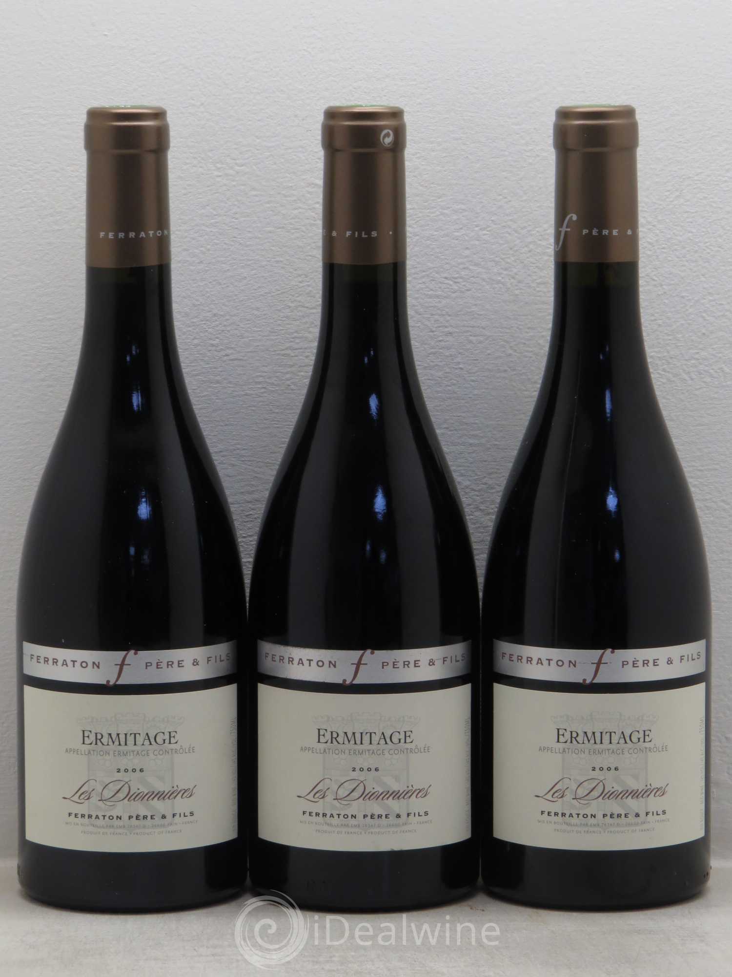 Hermitage Les Dionnières Domaine Ferraton 2006 - Posten von 3 Flaschen - 0