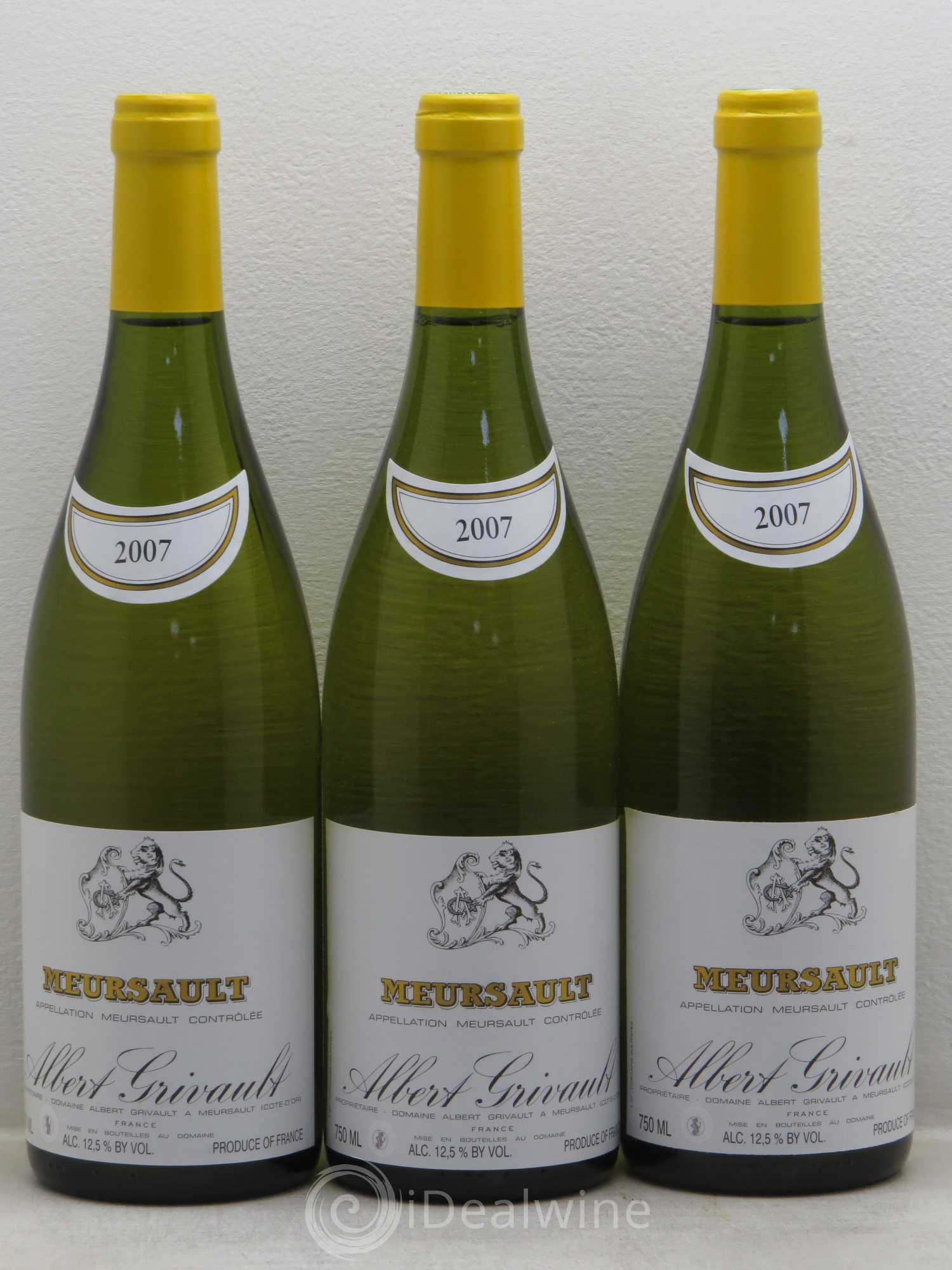Meursault Domaine Albert Grivault 2007 - Posten von 3 Flaschen - 0