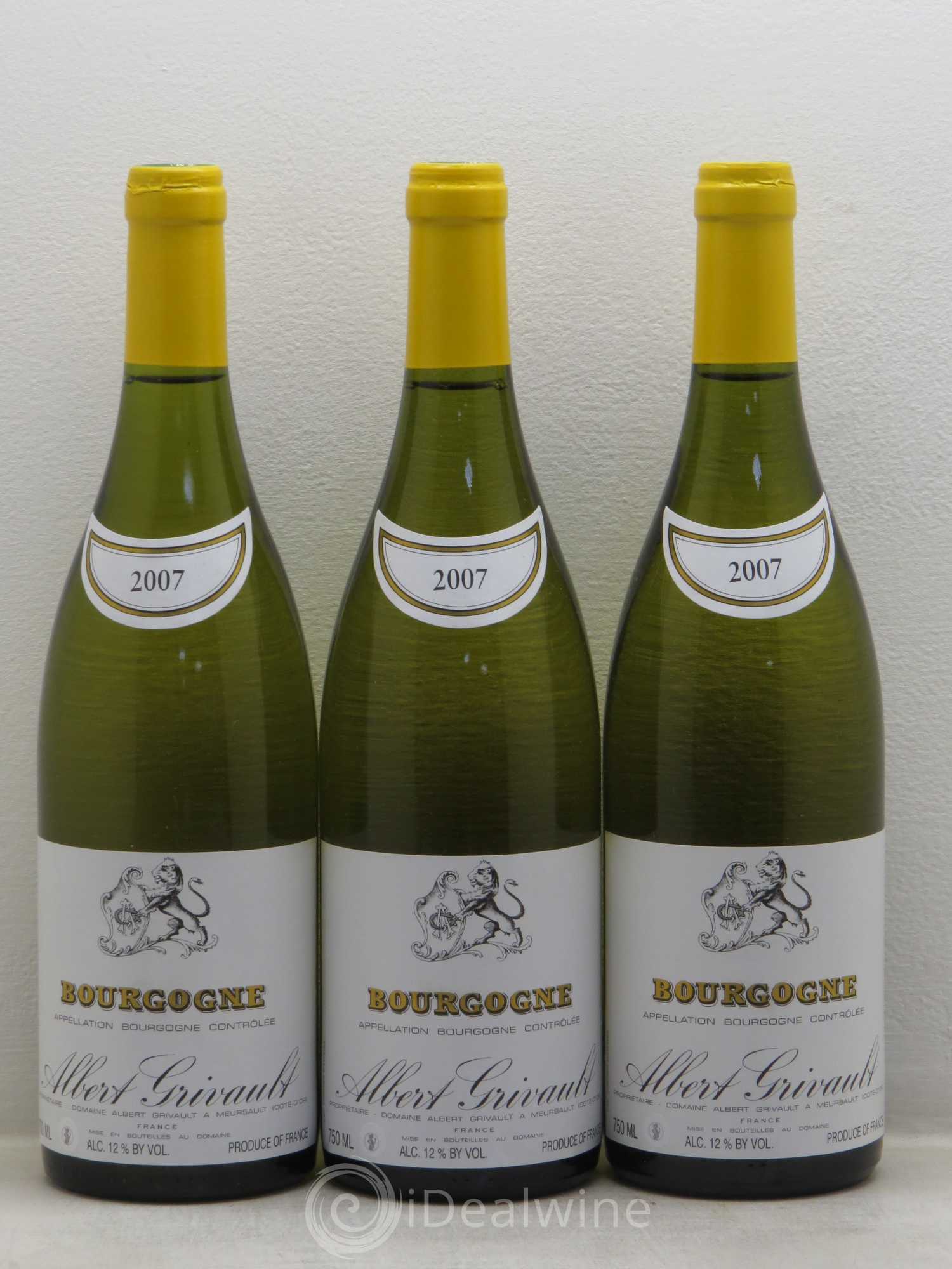 Bourgogne Domaine Albert Grivault 2007 - Posten von 3 Flaschen - 0