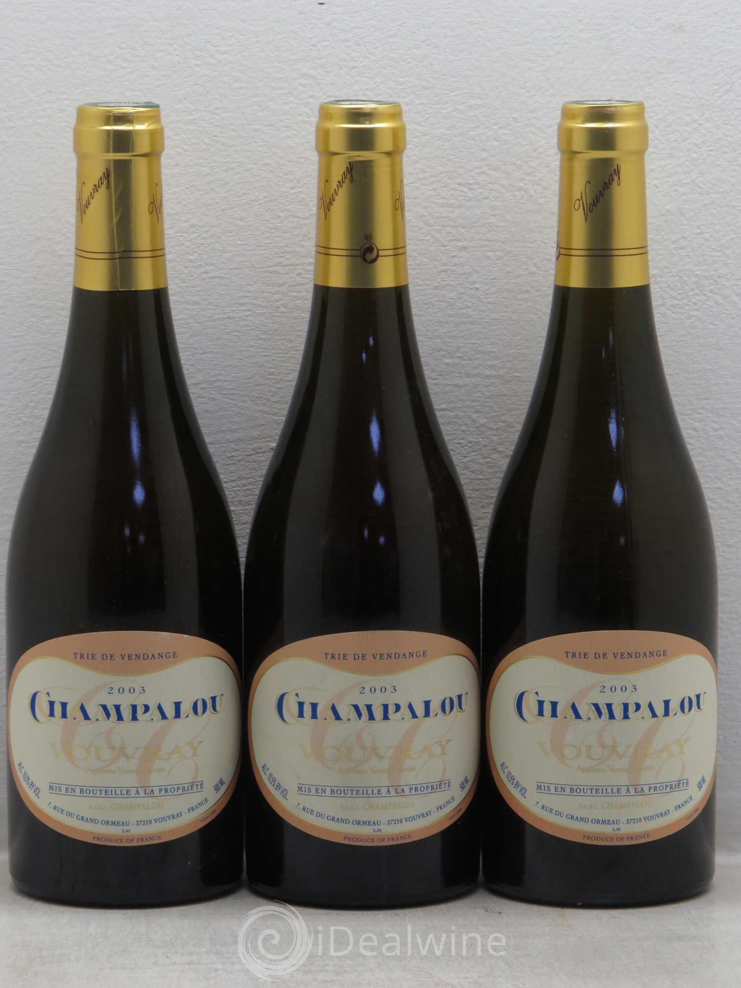 Vouvray 2003 - Lotto di 3 bottiglie - 0