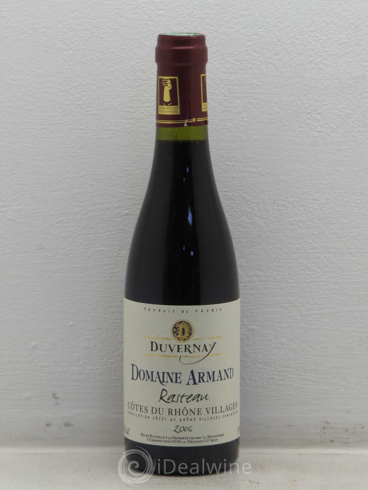 Rasteau Domaine Armand Duvernay 2006 - Posten von 6 Demi-Flaschen - 0
