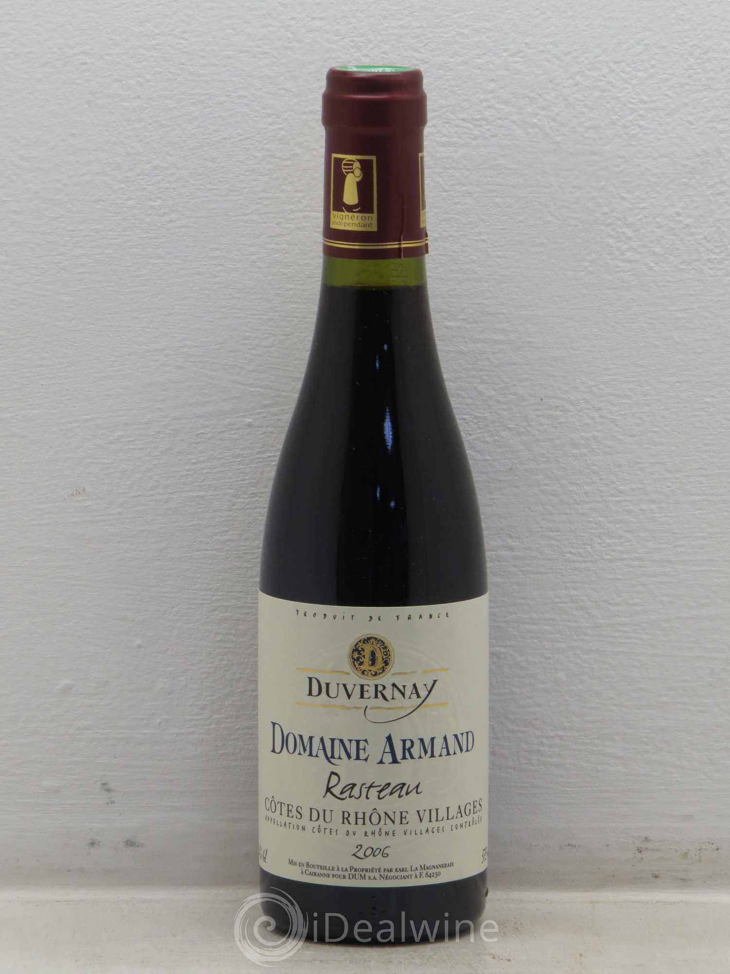 Rasteau Domaine Armand Duvernay 2006 - Lot de 1 demi bouteille - 0