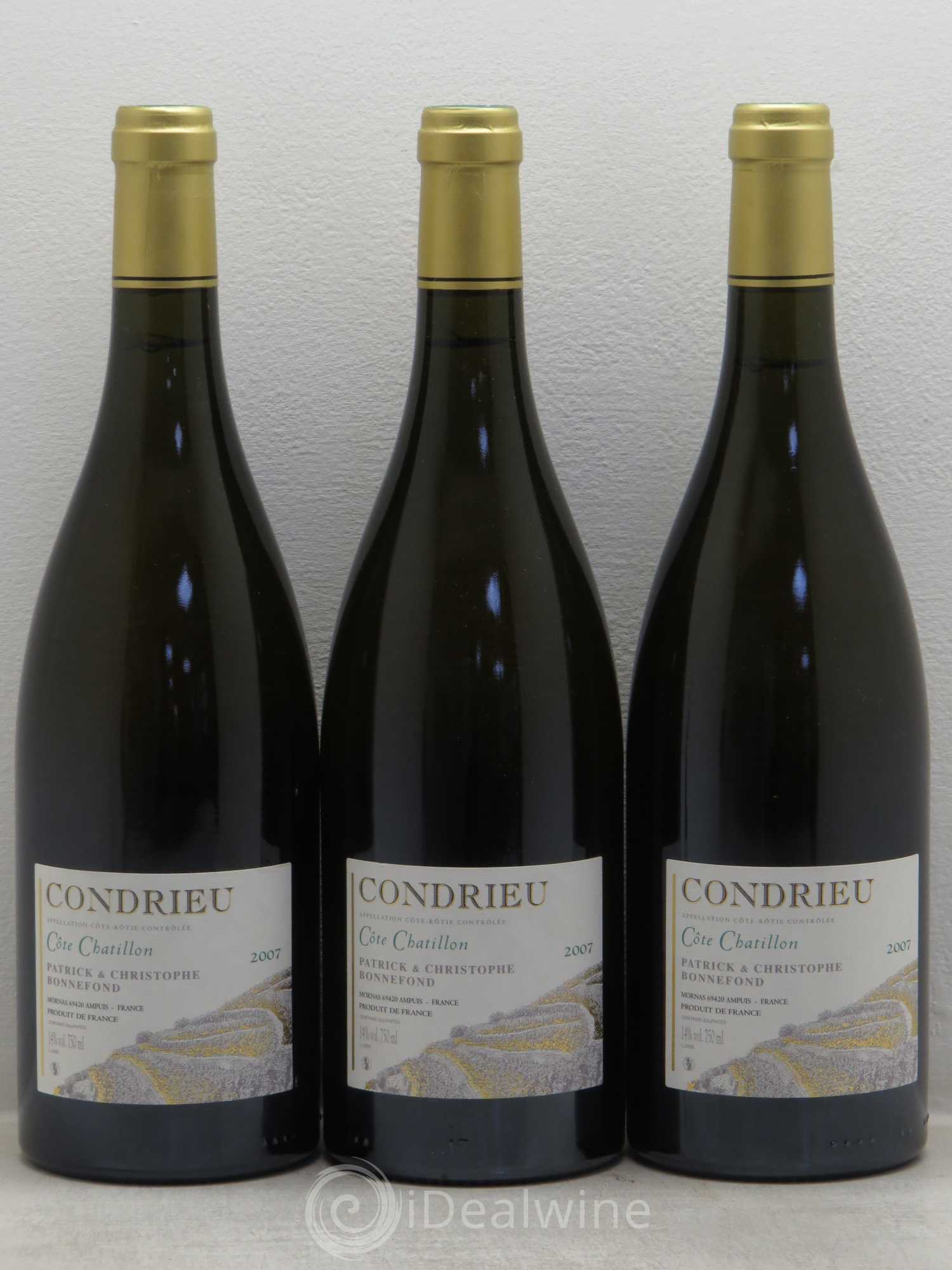 Condrieu Côte Chatillon 2007 - Lot de 3 bouteilles - 0