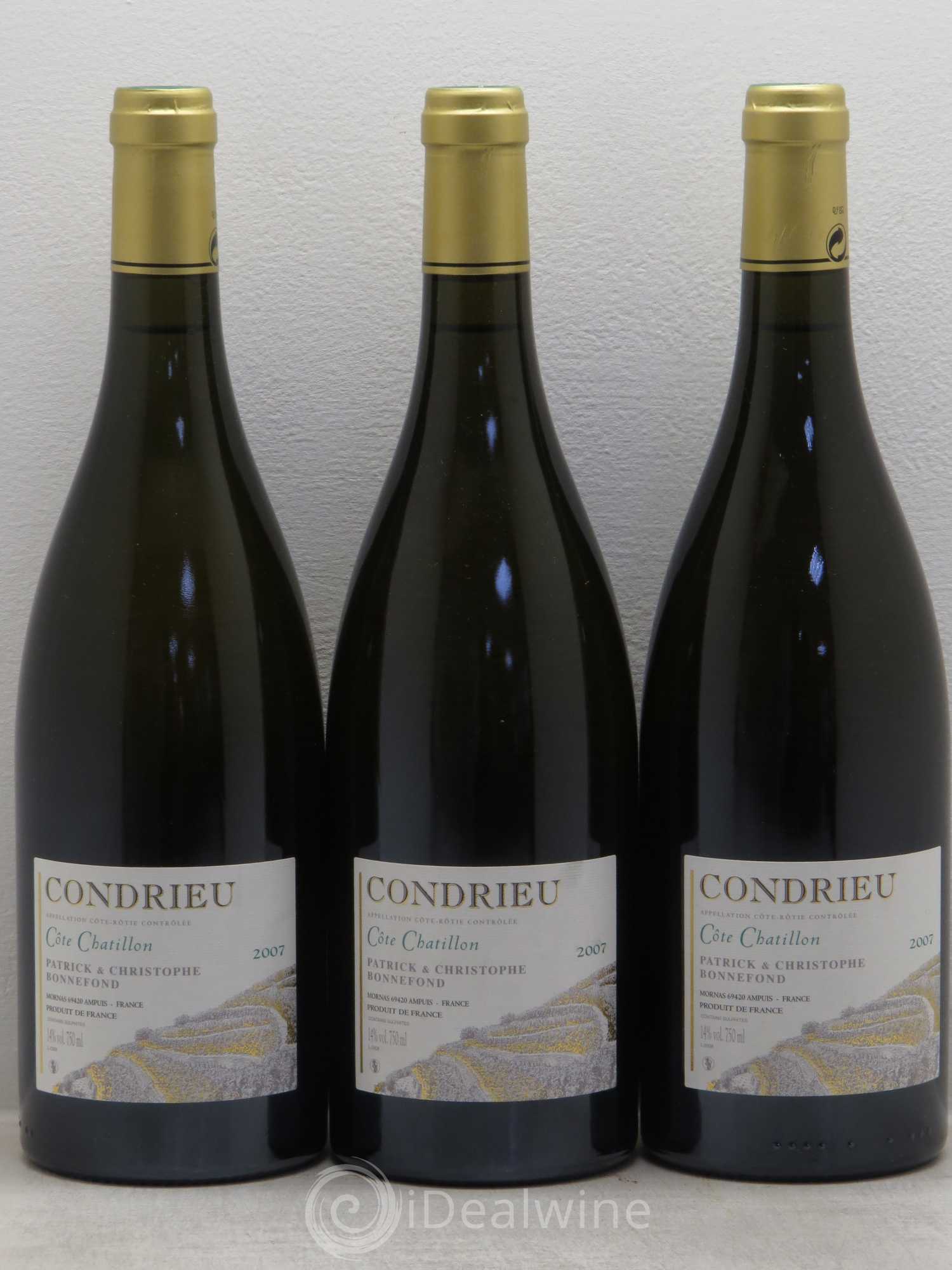 Condrieu Côte Chatillon 2007 - Posten von 3 Flaschen - 0