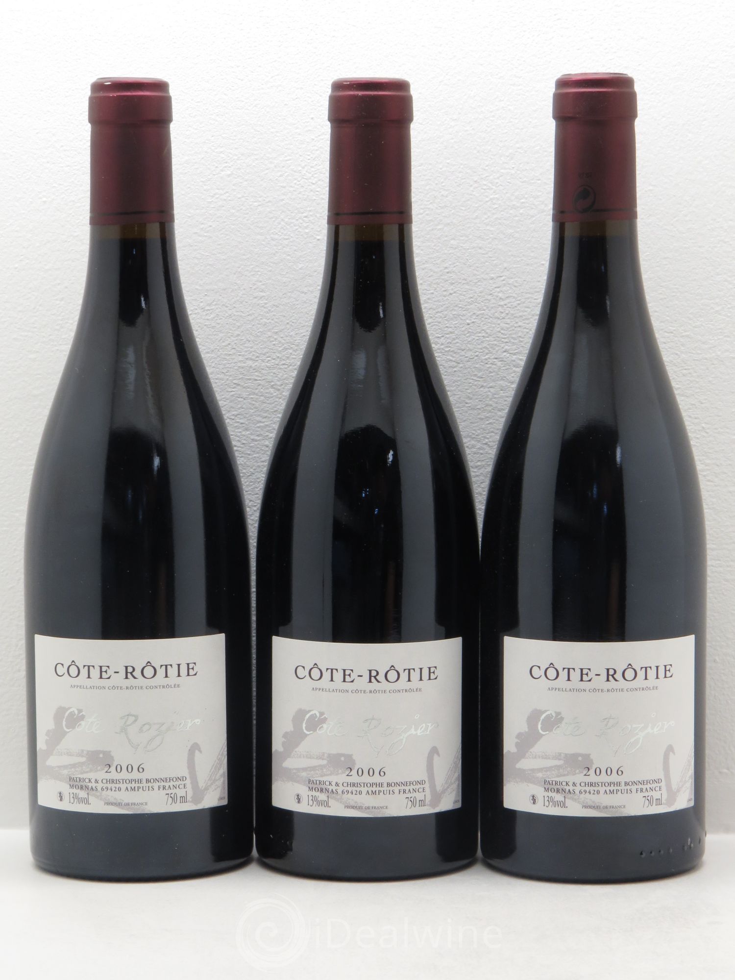 Côte-Rôtie Côte Rozier Domaine Bonnefond 2006 - Lot de 3 bouteilles - 0