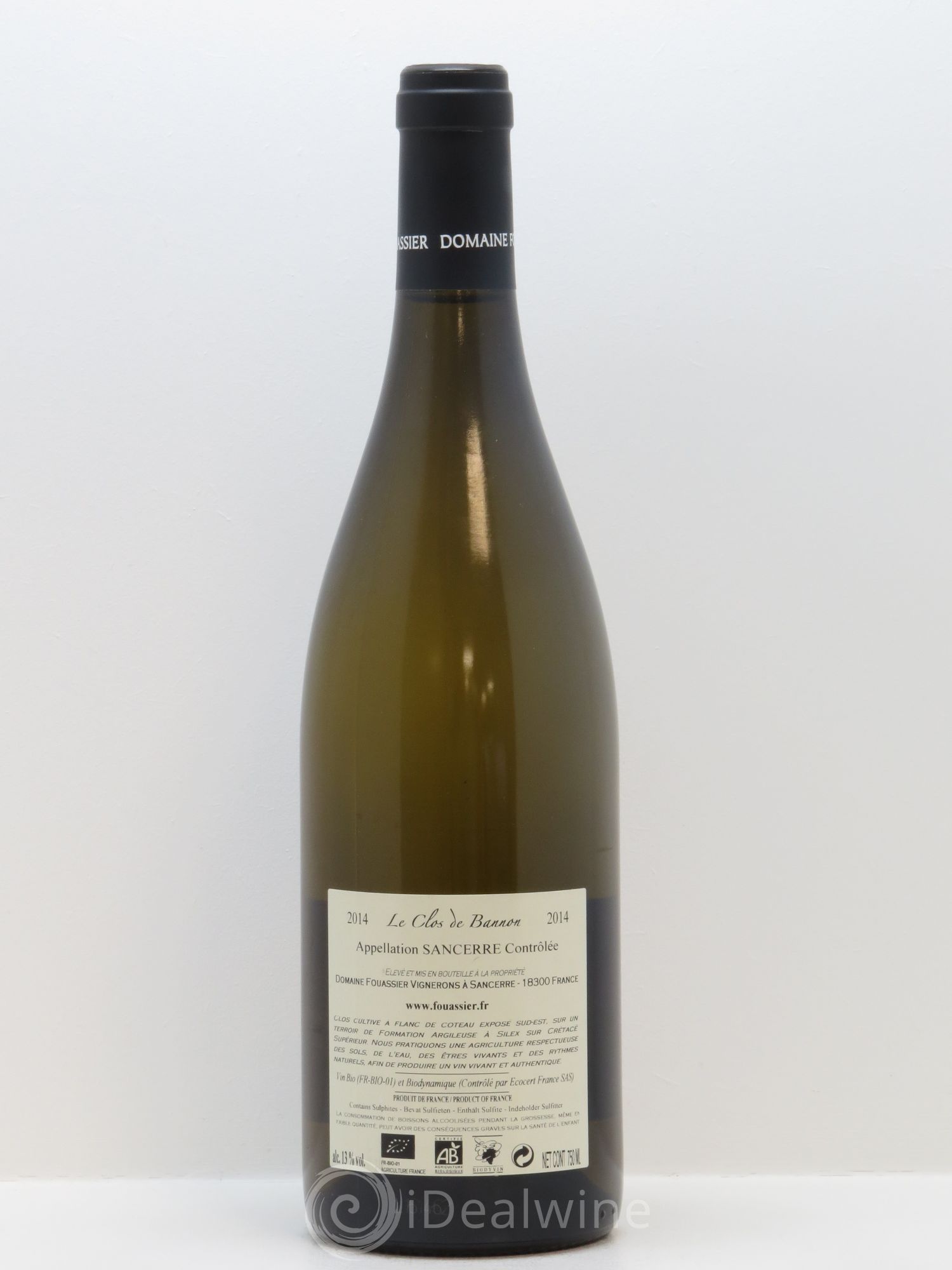 Sancerre Le Clos de Bannon Fouassier (Domaine) 2014 - Lot de 1 bouteille - 1