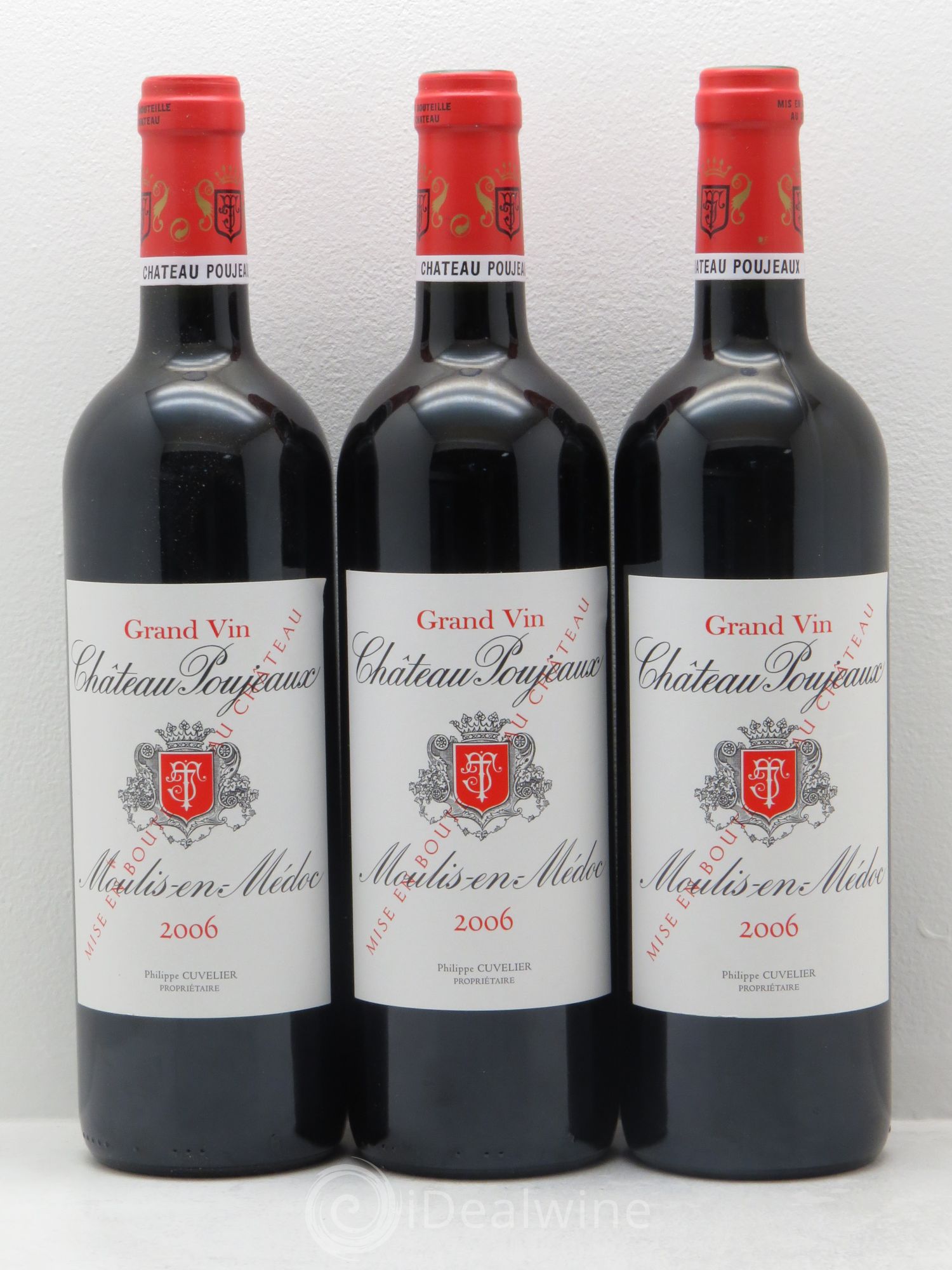 Château Poujeaux 2006 - Lot de 3 bouteilles - 0