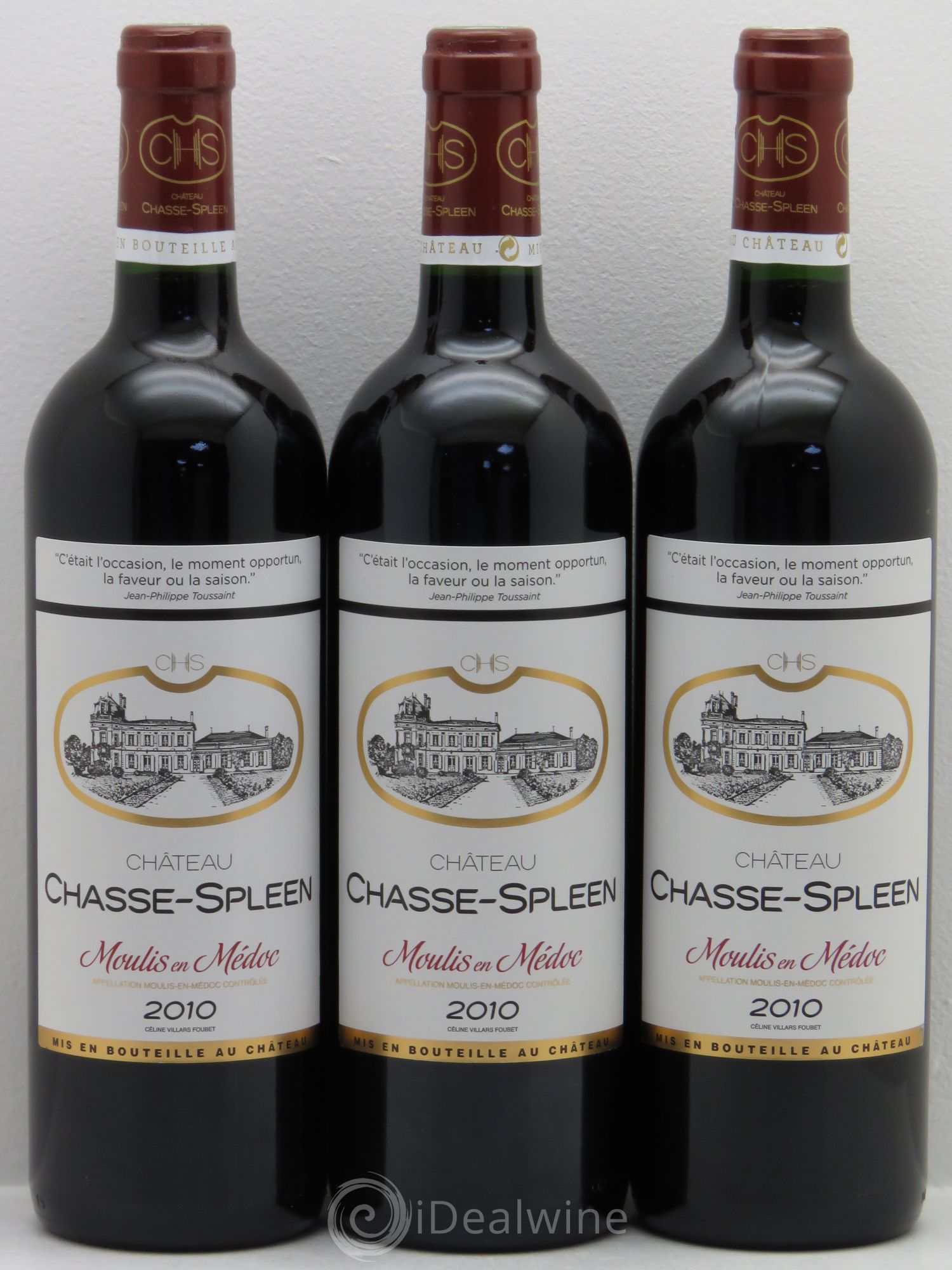 Château Chasse Spleen 2010 - Lot de 3 bouteilles - 0