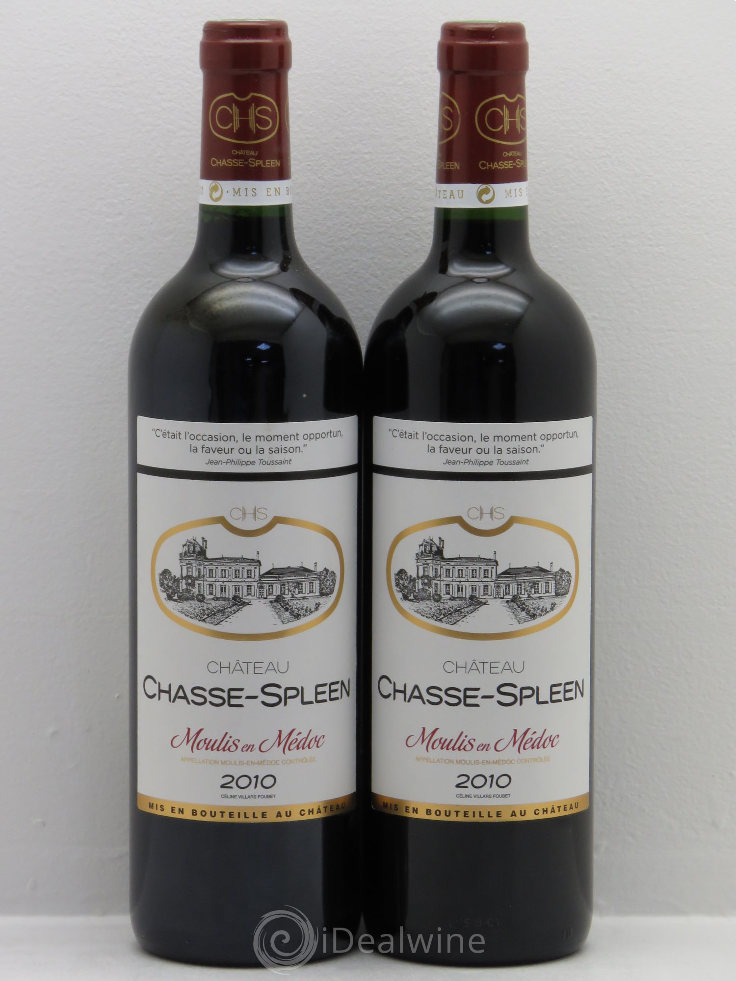 Château Chasse Spleen 2010 - Lot de 2 bouteilles - 0