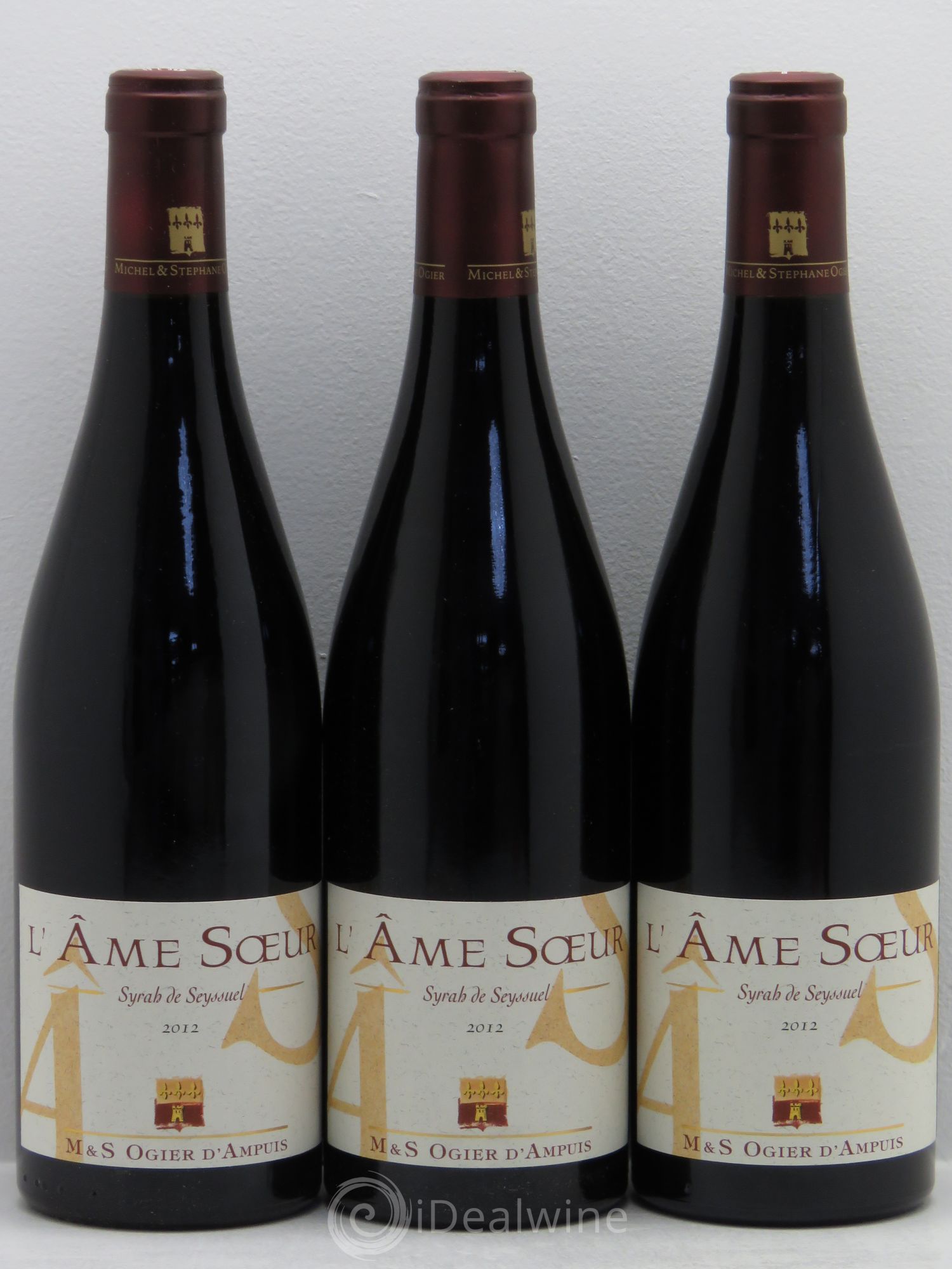 Rhône IGP Collines Rhodaniennes Syrah L'Ame Soeur Domaine Ogier 2012 - Lotto di 3 bottiglie - 0