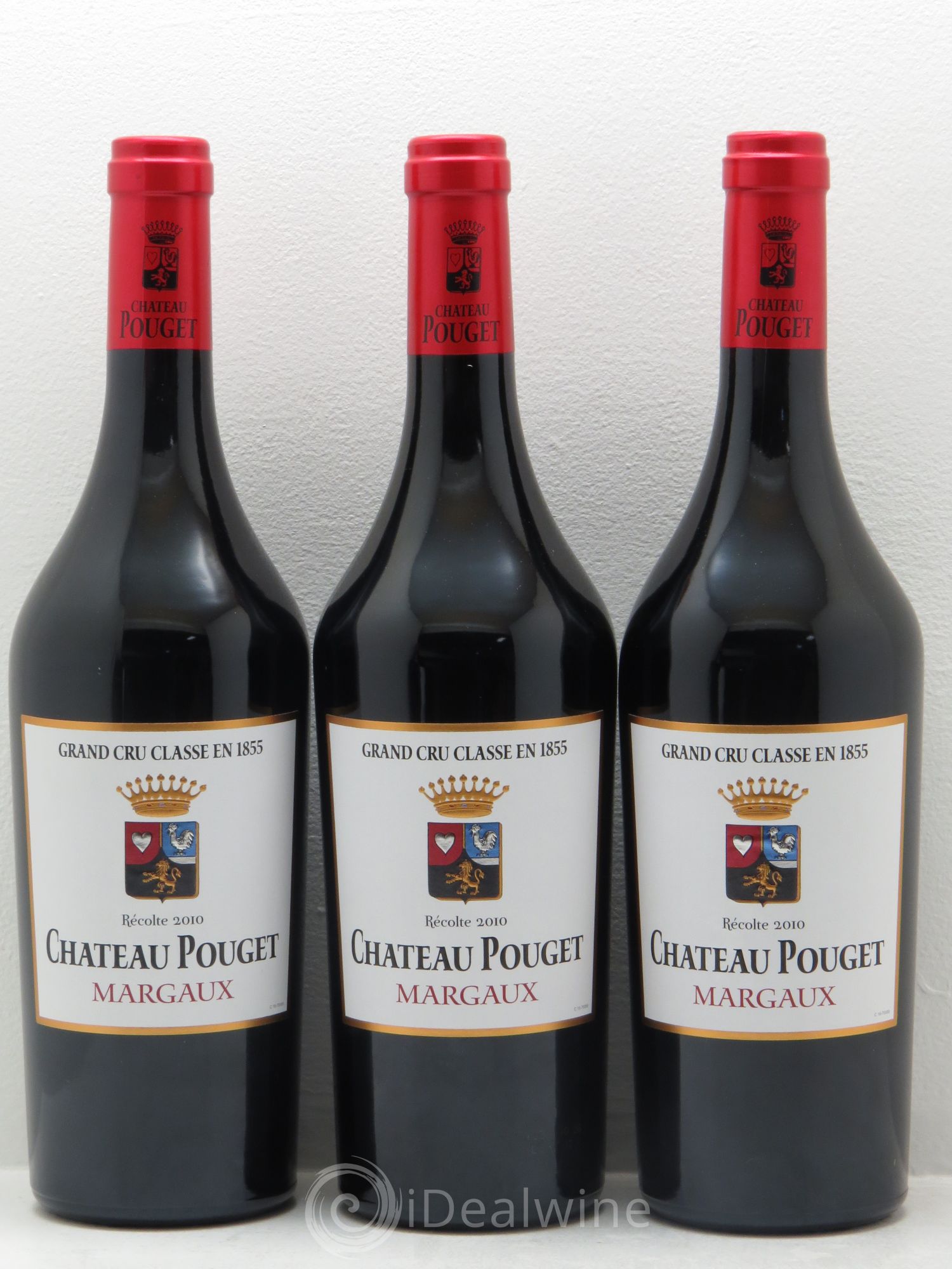Château Pouget 4ème Grand Cru Classé 2010 - Lot de 3 bouteilles - 0