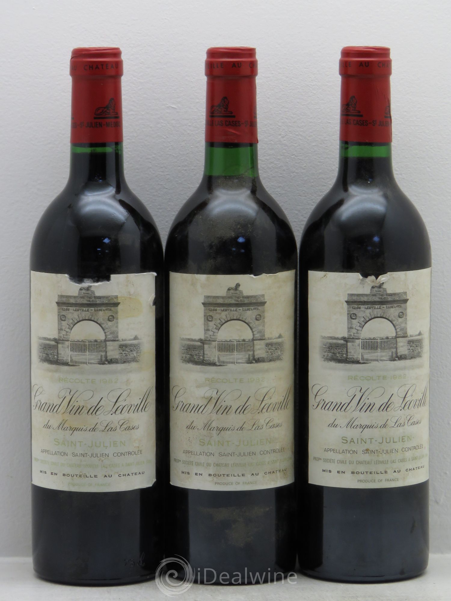 Château Léoville Las Cases 2ème Grand Cru Classé 1982 - Lot de 3 bouteilles - 0