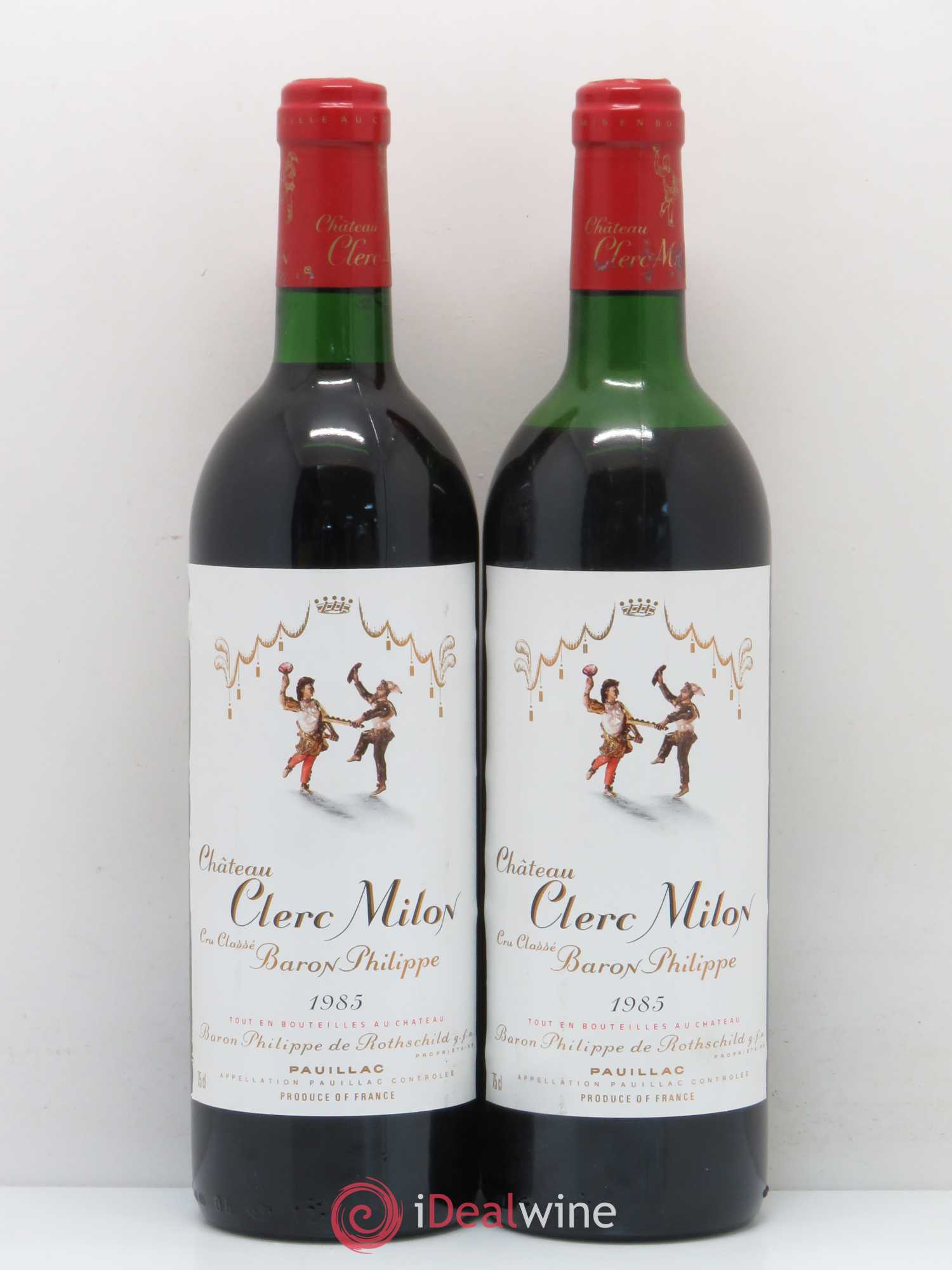 Château Clerc Milon 5ème Grand Cru Classé 1985 - Lot de 2 bouteilles - 0