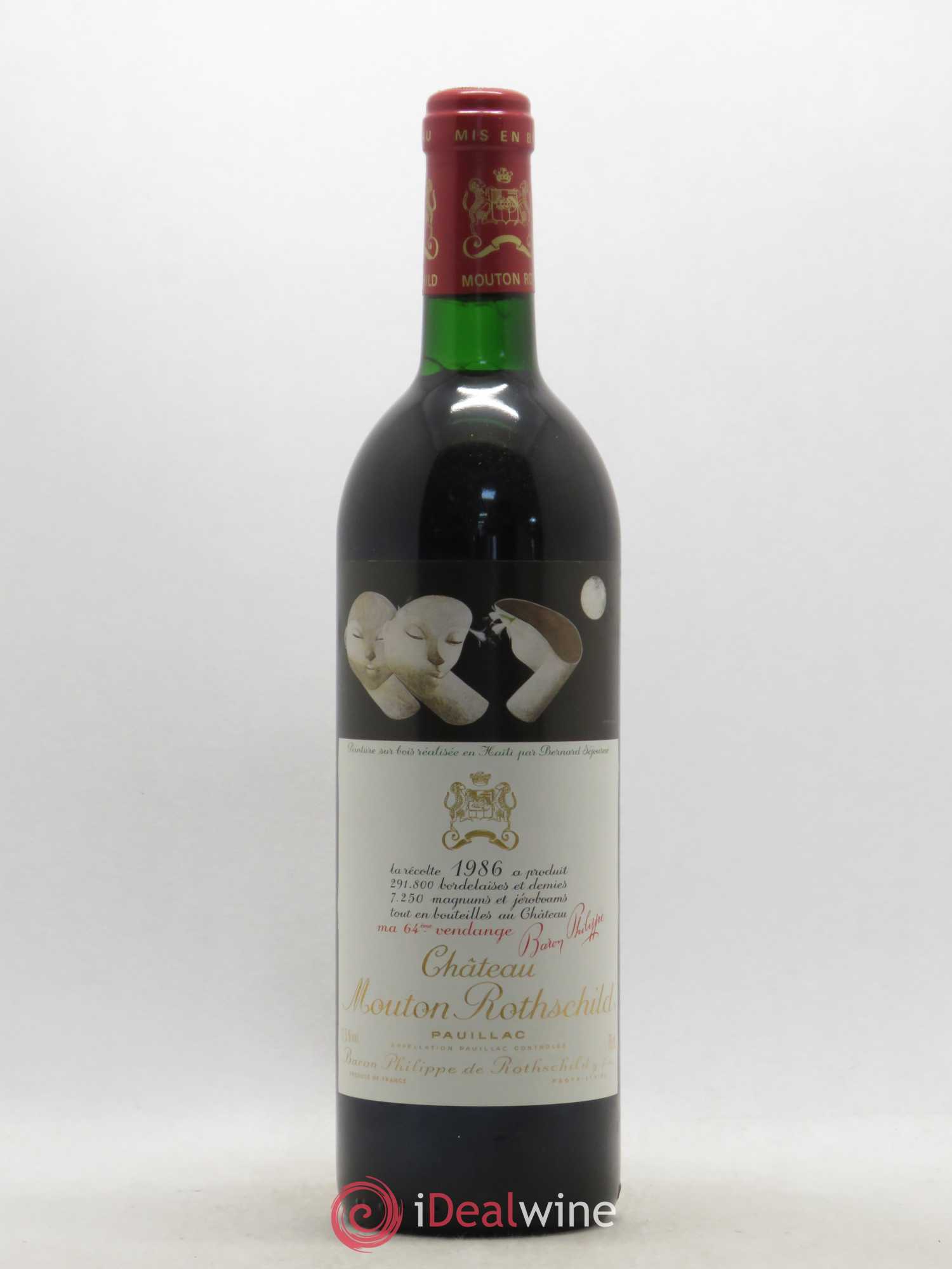 Château Mouton Rothschild 1er Grand Cru Classé 1986 - Lot de 1 bouteille - 0