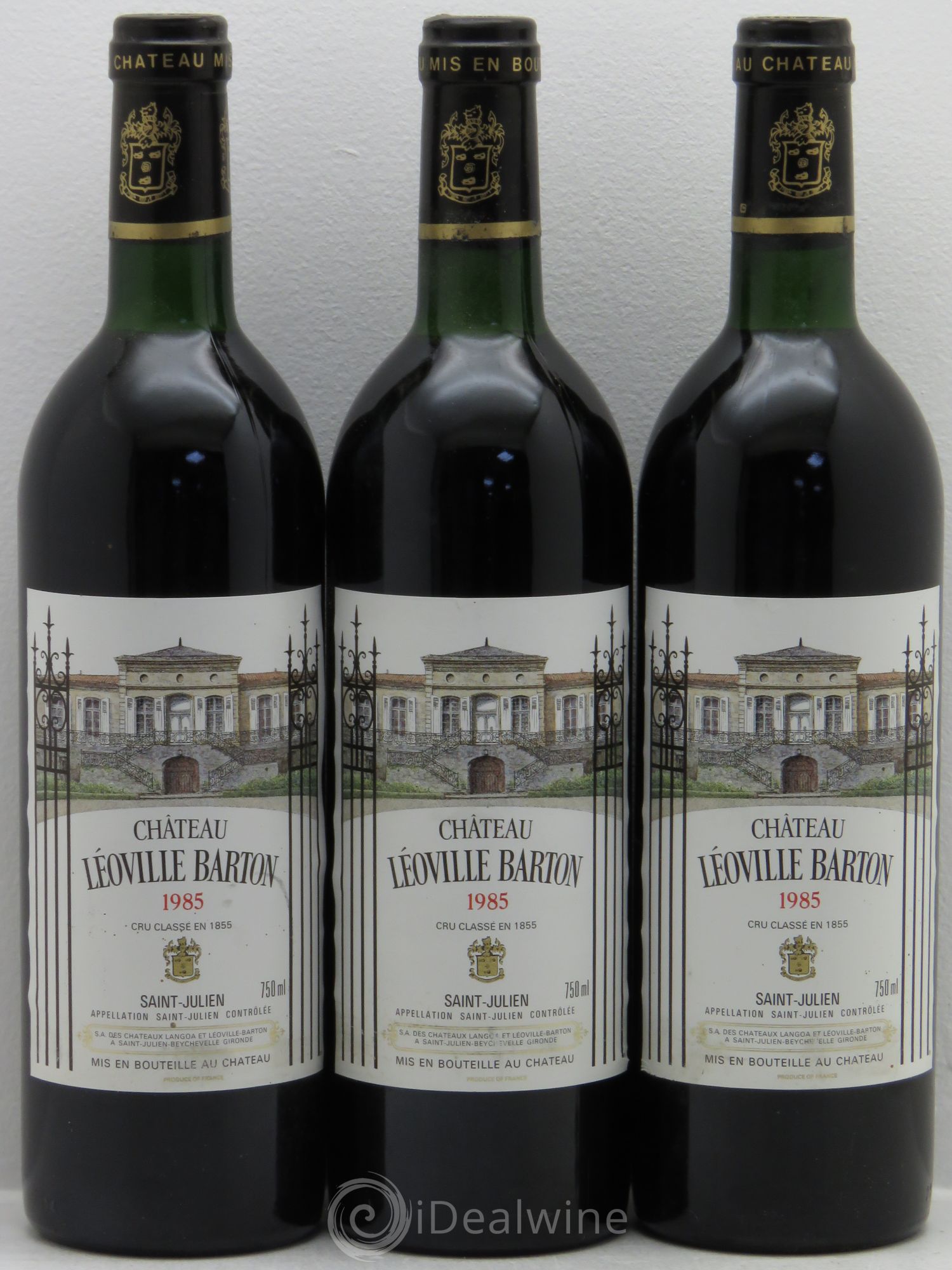 Château Léoville Barton 2ème Grand Cru Classé 1985 - Lot de 3 bouteilles - 0
