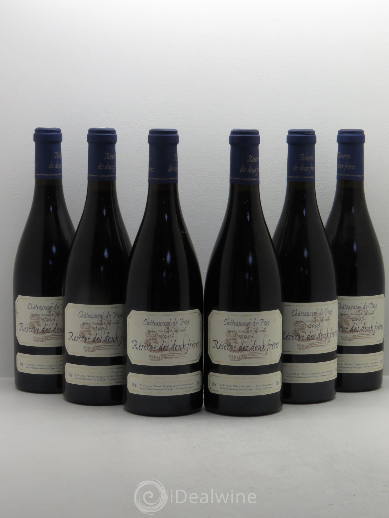 Châteauneuf-du-Pape Réserve des 2 frères Pierre Usseglio & Fils 2003 - Lot de 6 bouteilles - 0