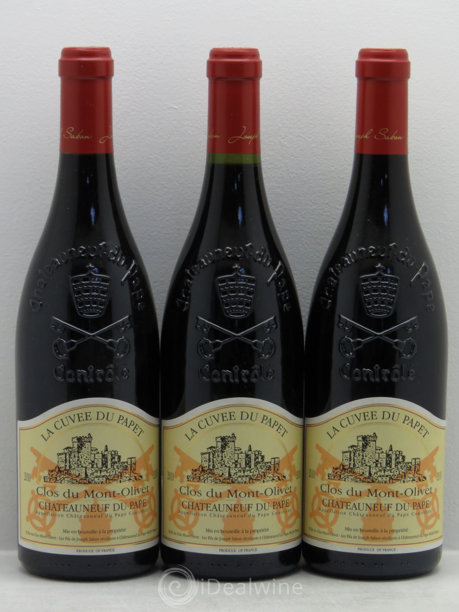 Châteauneuf-du-Pape Cuvée du Papet Clos du Mont-Olivet 2010 - Lot de 3 bouteilles - 0