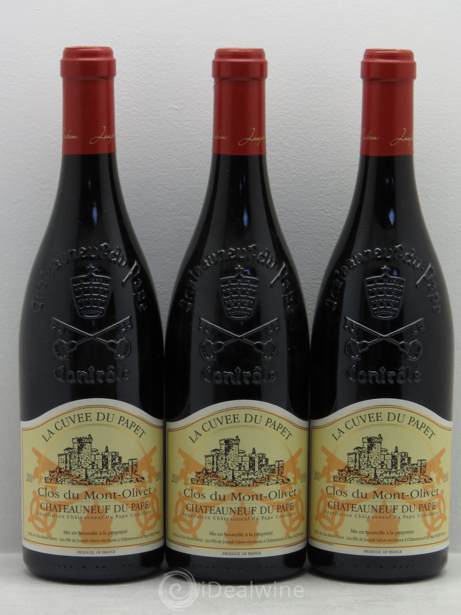 Châteauneuf-du-Pape Cuvée du Papet Clos du Mont-Olivet 2010 - Lot de 3 bouteilles - 0