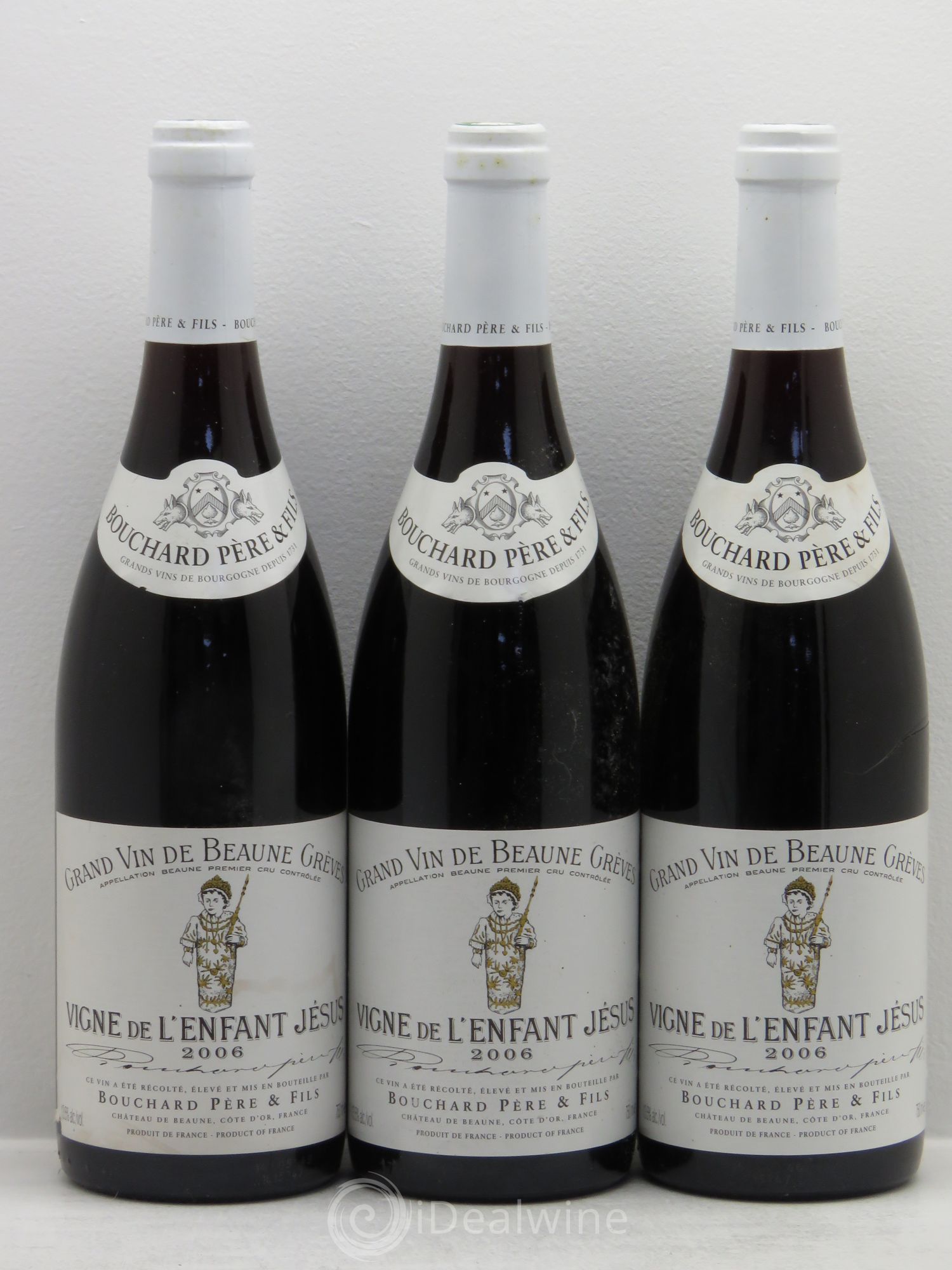 Beaune 1er Cru Grèves - Vigne de l'Enfant Jésus Bouchard Père & Fils 2006 - Lot de 3 bouteilles - 0