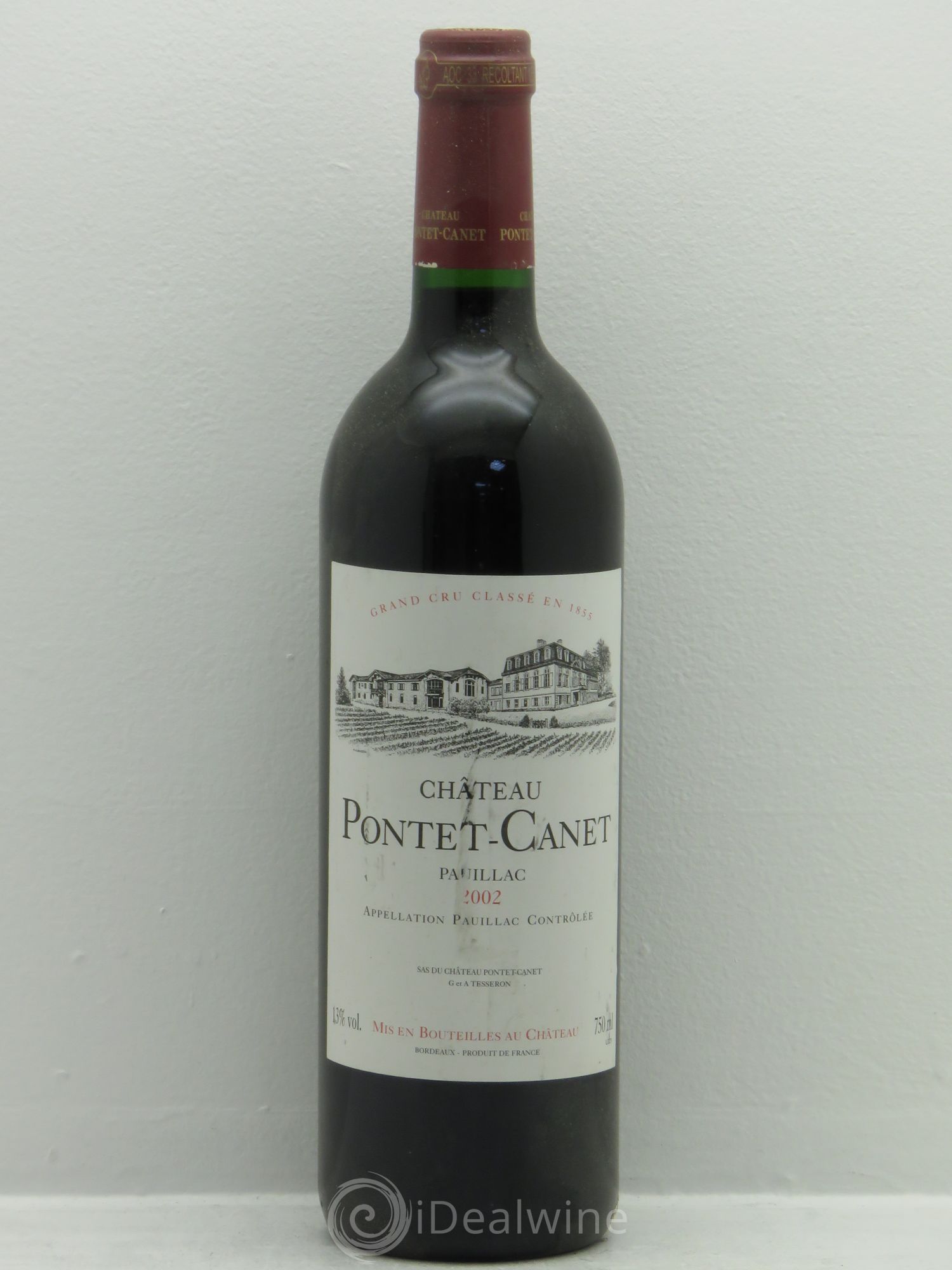 Château Pontet Canet 5ème Grand Cru Classé 2002 - Lot de 12 bouteilles - 0