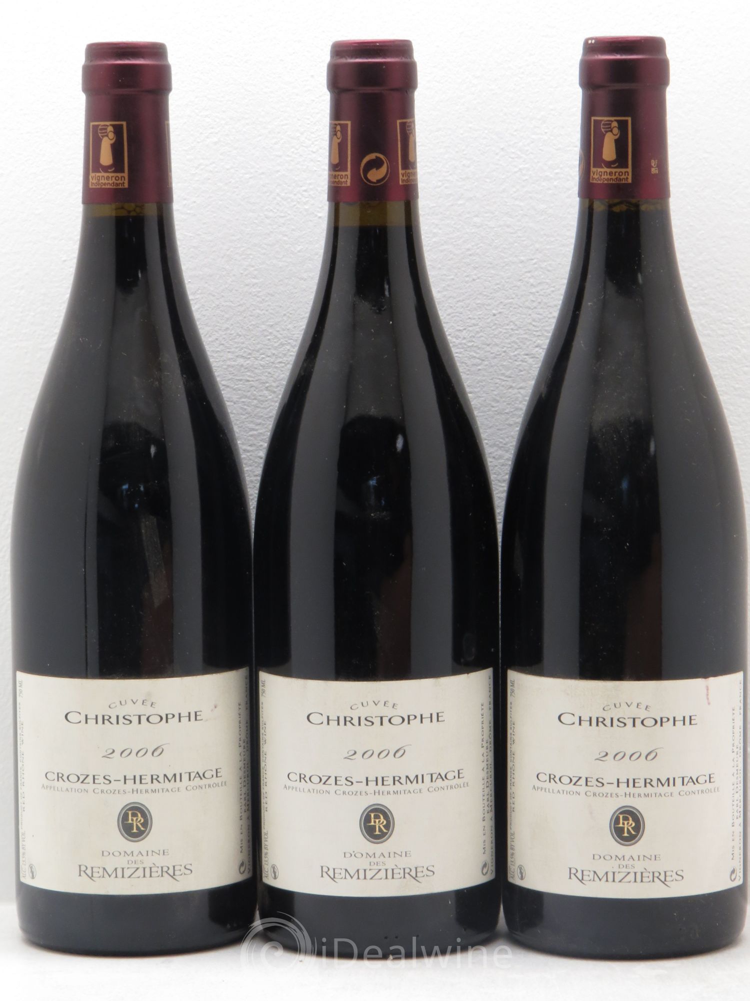 Crozes-Hermitage Cuvée Christophe Rémizières (Domaine des) 2006 - Lot de 3 bouteilles - 0