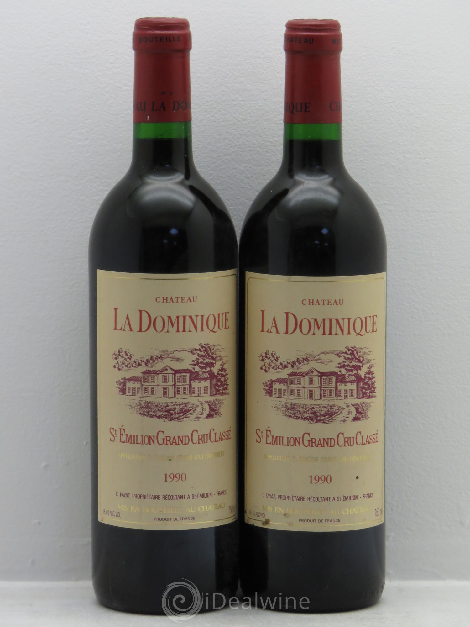 Château la Dominique Grand Cru Classé 1990 - Lot de 2 bouteilles - 0