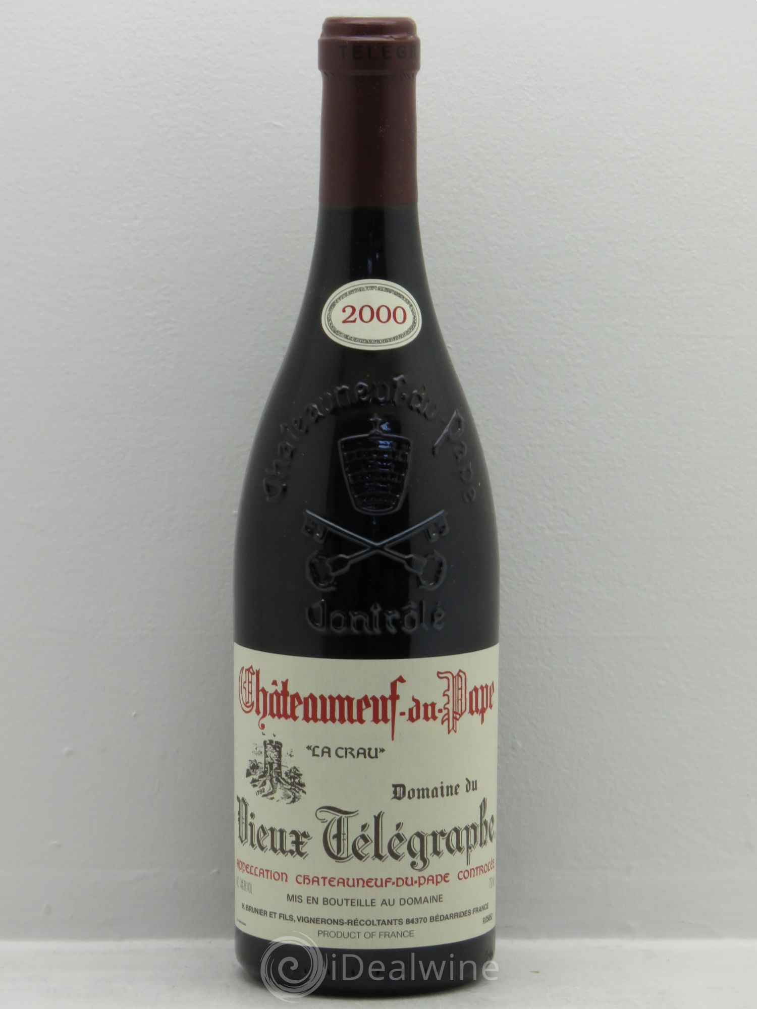 Châteauneuf-du-Pape Vieux Télégraphe (Domaine du) Vignobles Brunier 2000 - Lot de 1 bouteille - 0