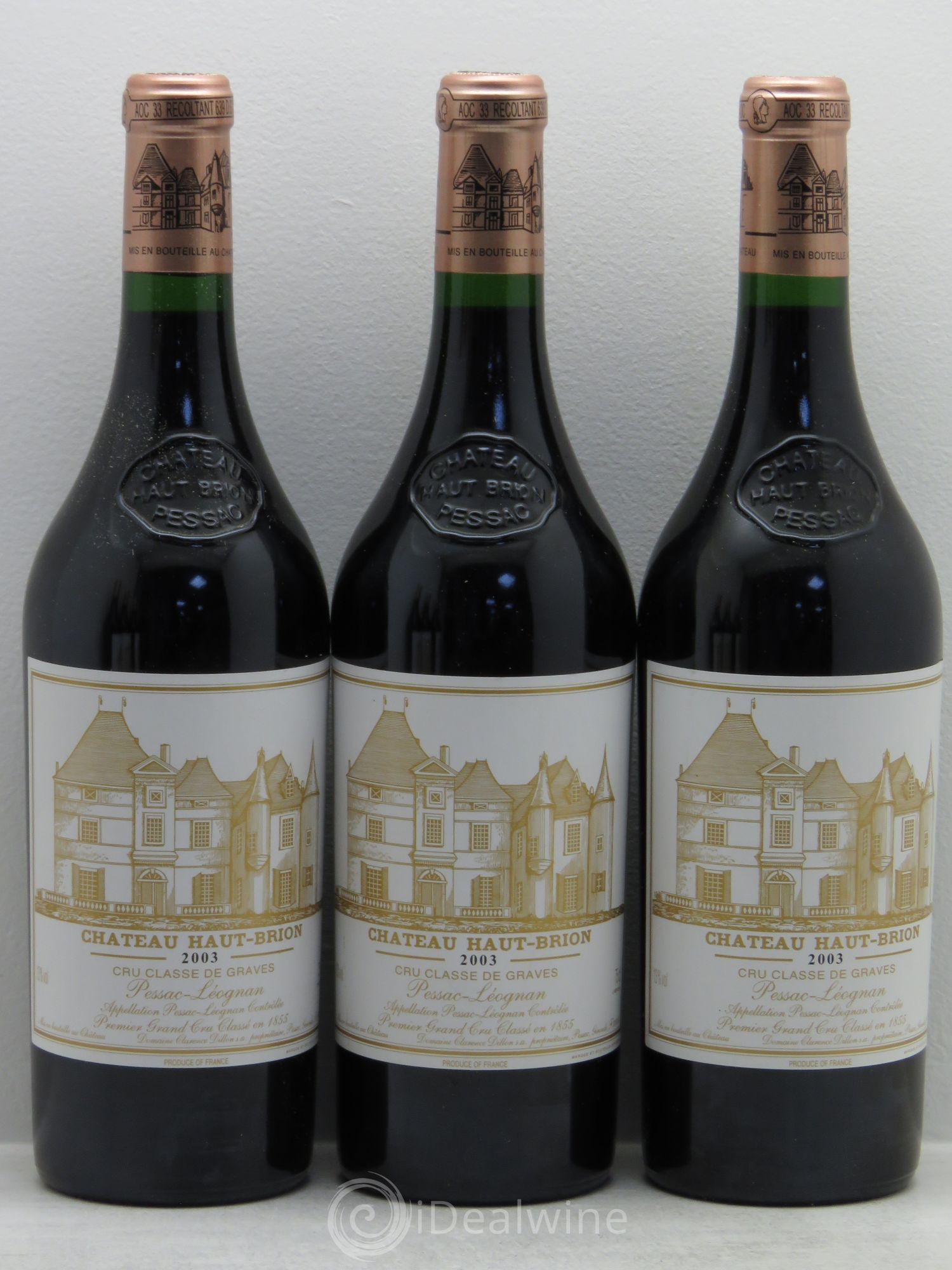 Château Haut Brion 1er Grand Cru Classé 2003 - Lot de 6 bouteilles - 1