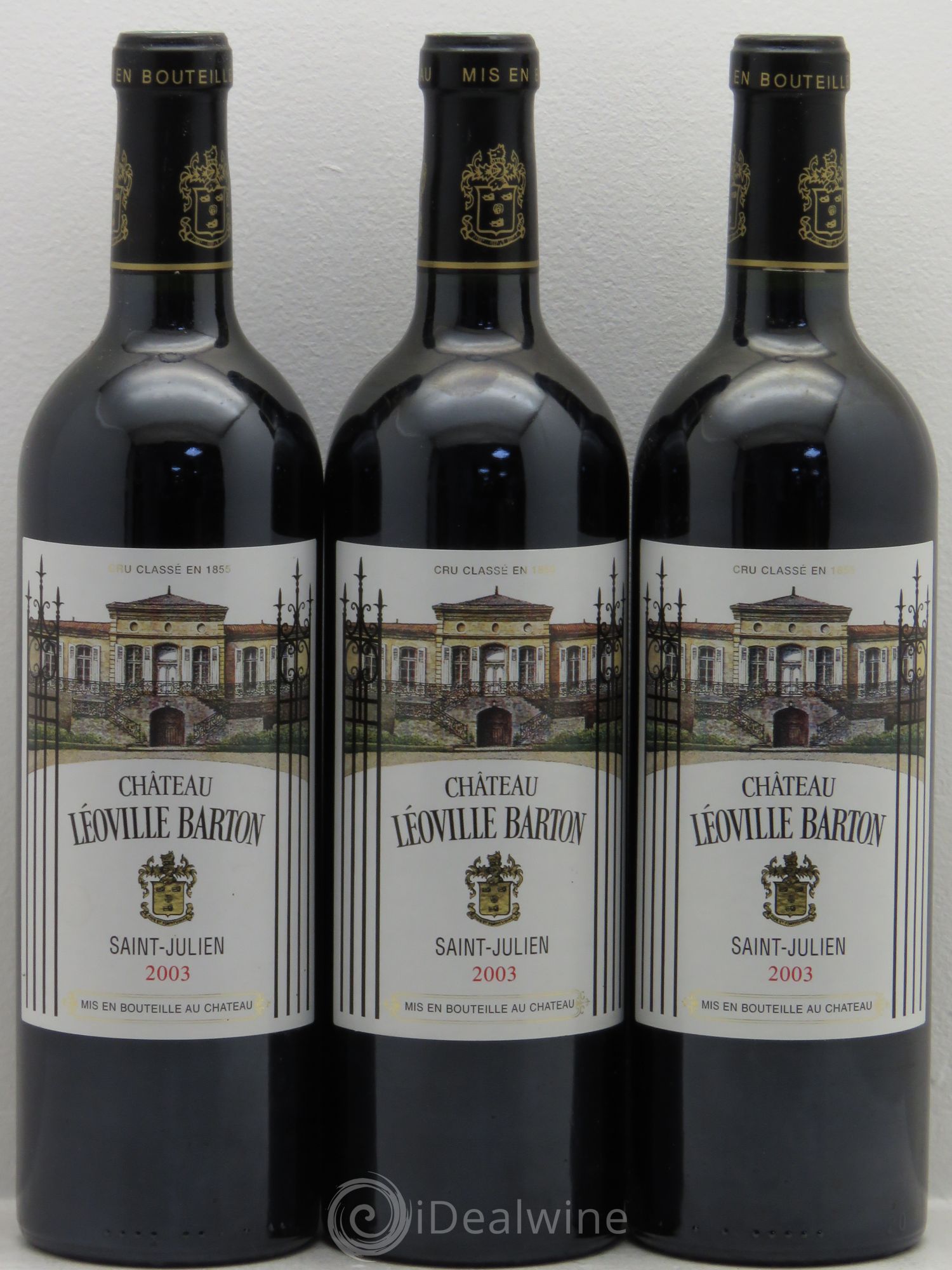 Château Léoville Barton 2ème Grand Cru Classé 2003 - Lot de 3 bouteilles - 0
