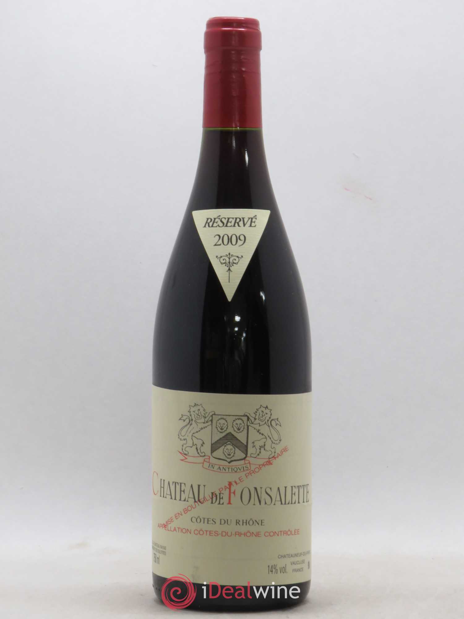 Côtes-du-Rhône Château de Fonsalette Emmanuel Reynaud 2009 - Lot de 1 bouteille - 0