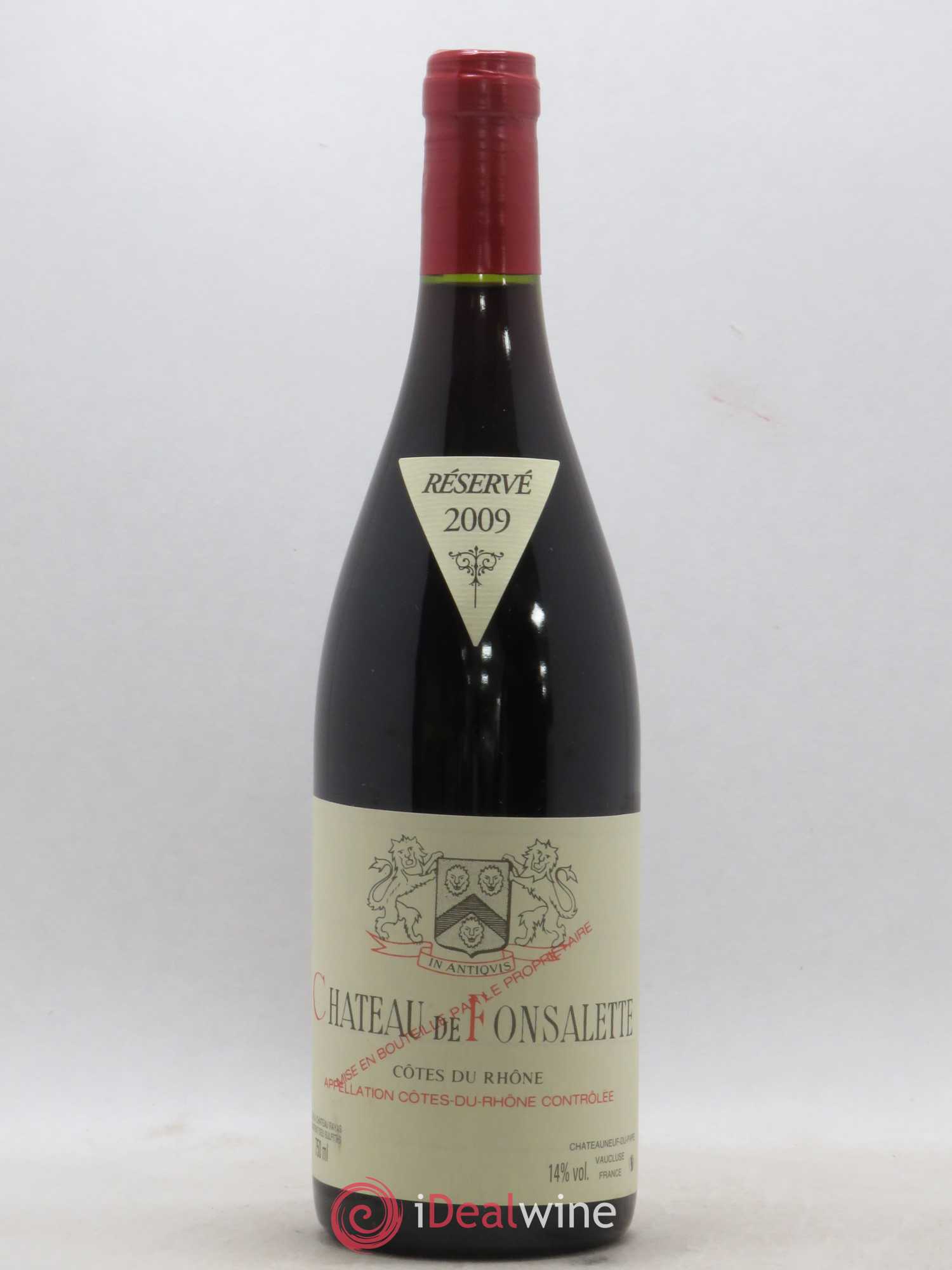 Côtes-du-Rhône Château de Fonsalette Emmanuel Reynaud 2009 - Lot de 1 bouteille - 0
