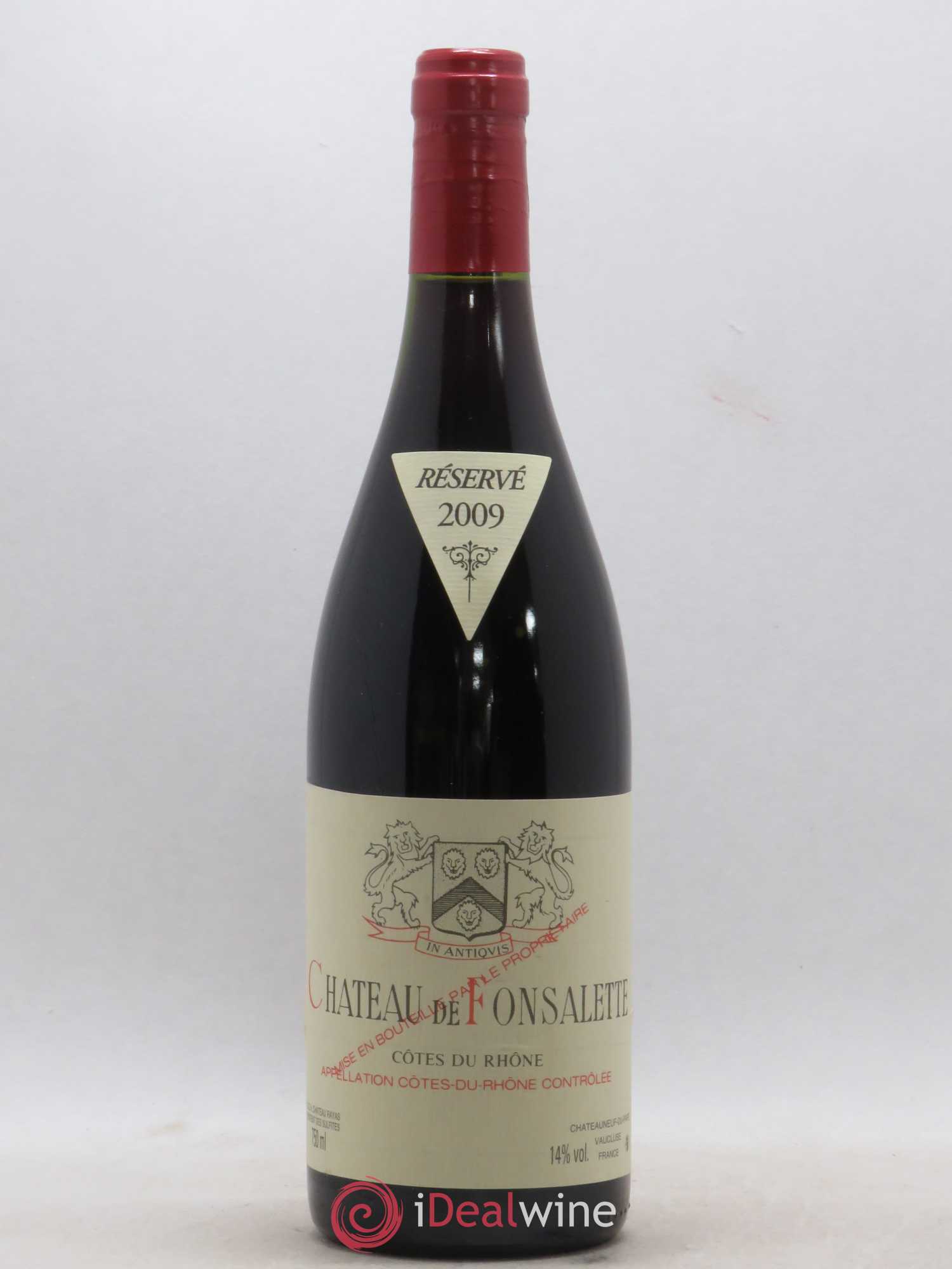 Côtes-du-Rhône Château de Fonsalette Emmanuel Reynaud 2009 - Lot de 1 bouteille - 0
