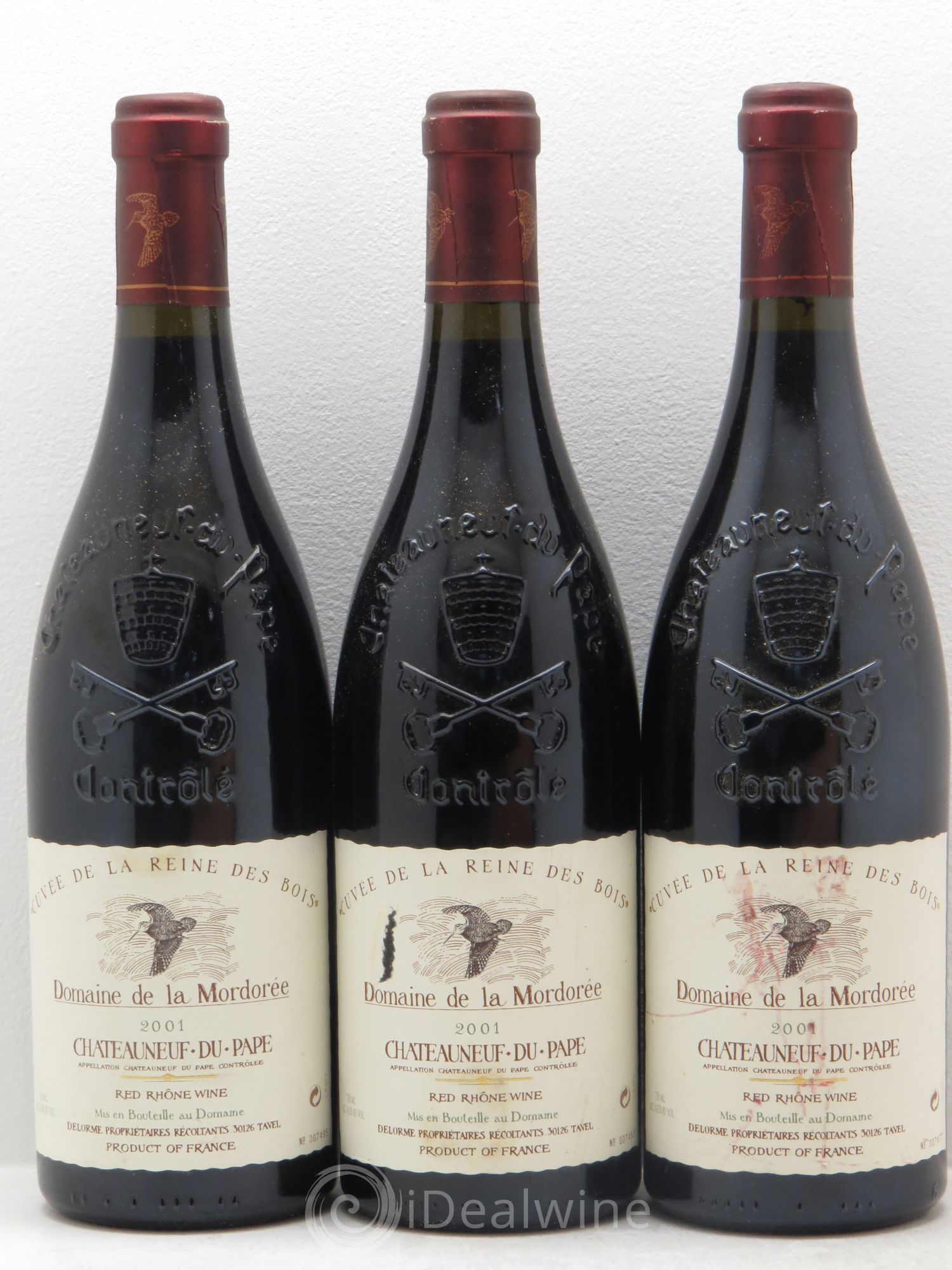 Châteauneuf-du-Pape Cuvée de la Reine des Bois La Mordorée (Domaine de) 2001 - Lot de 3 bouteilles - 0