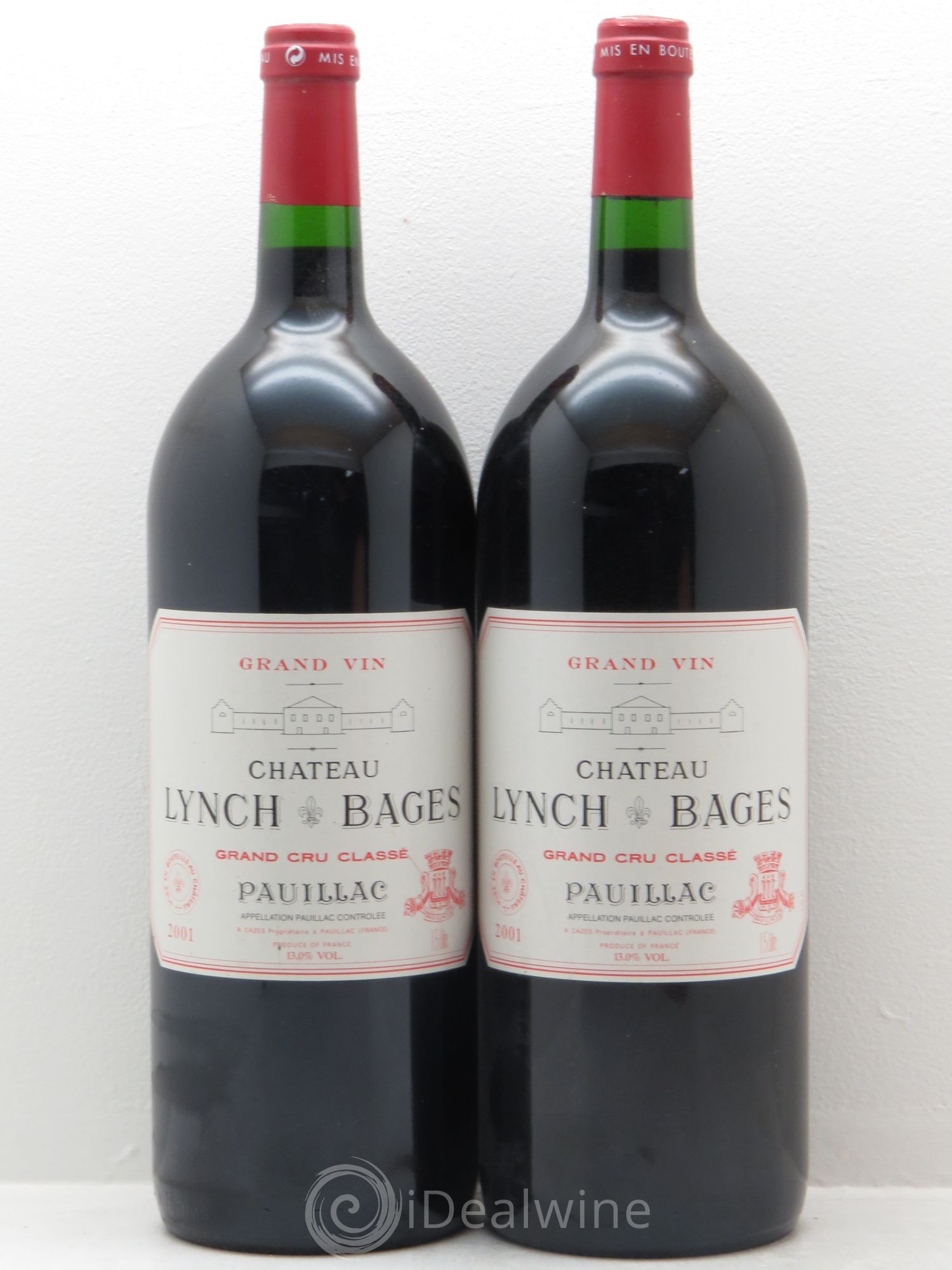 Château Lynch Bages 5ème Grand Cru Classé 2001 - Lot de 2 magnums - 0