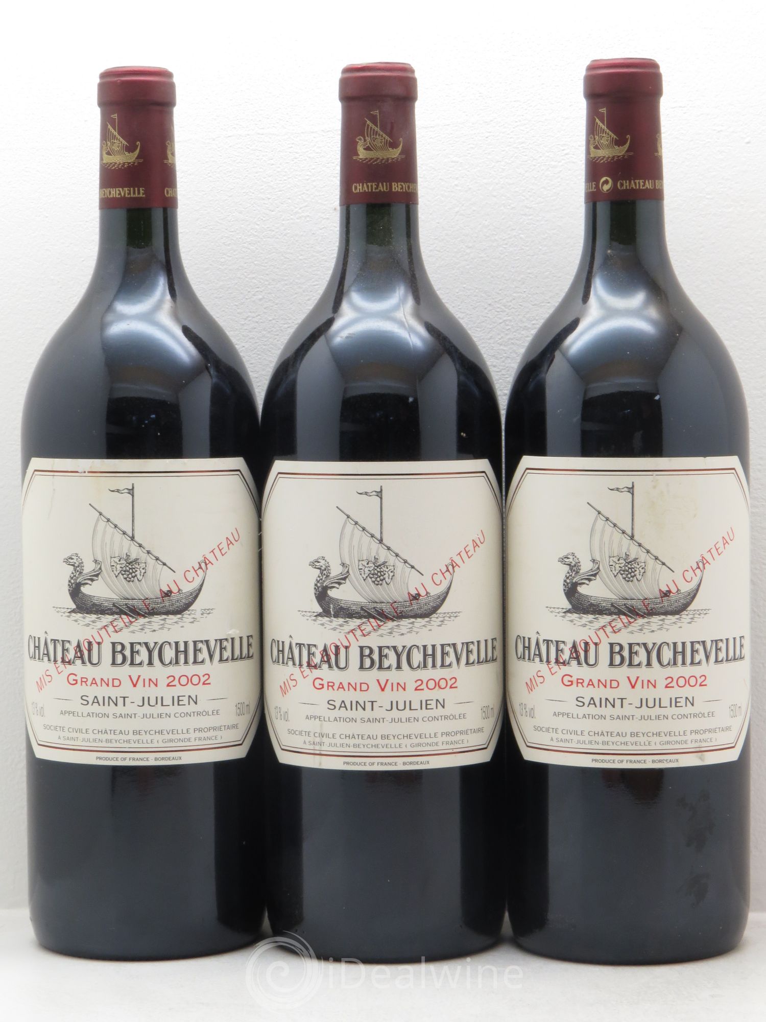 Château Beychevelle 4ème Grand Cru Classé 2002 - Lot de 3 magnums - 0