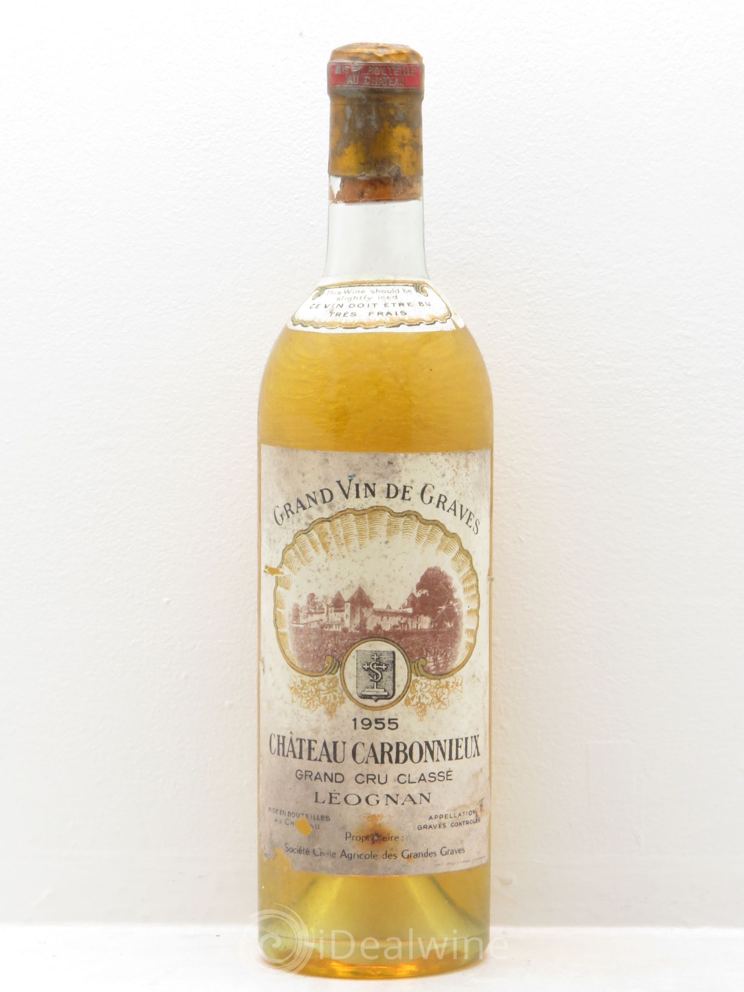 Château Carbonnieux Cru Classé de Graves 1955 - Lot de 1 bouteille - 0