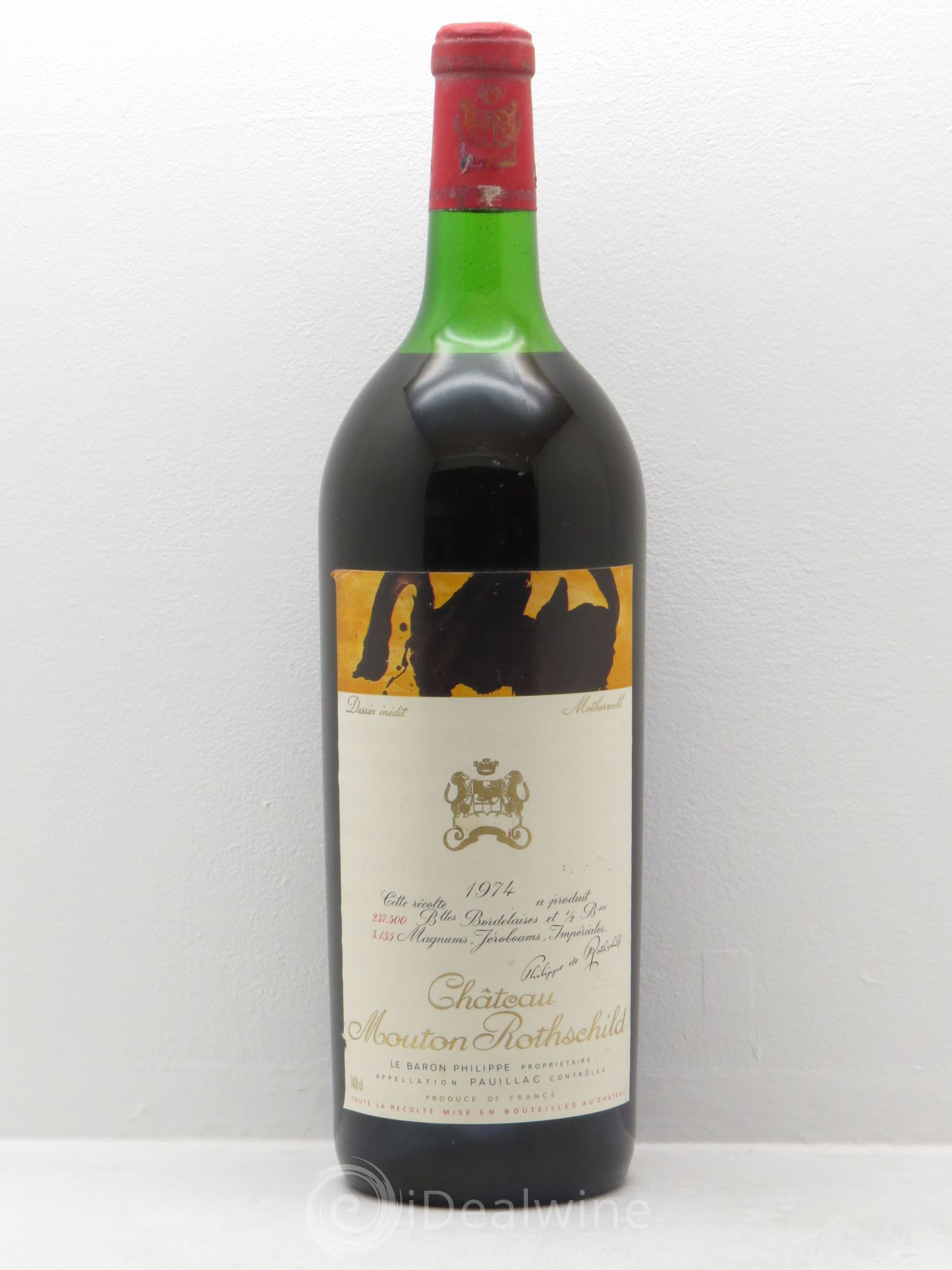Château Mouton Rothschild 1er Grand Cru Classé 1974 - Lot de 1 magnum - 0
