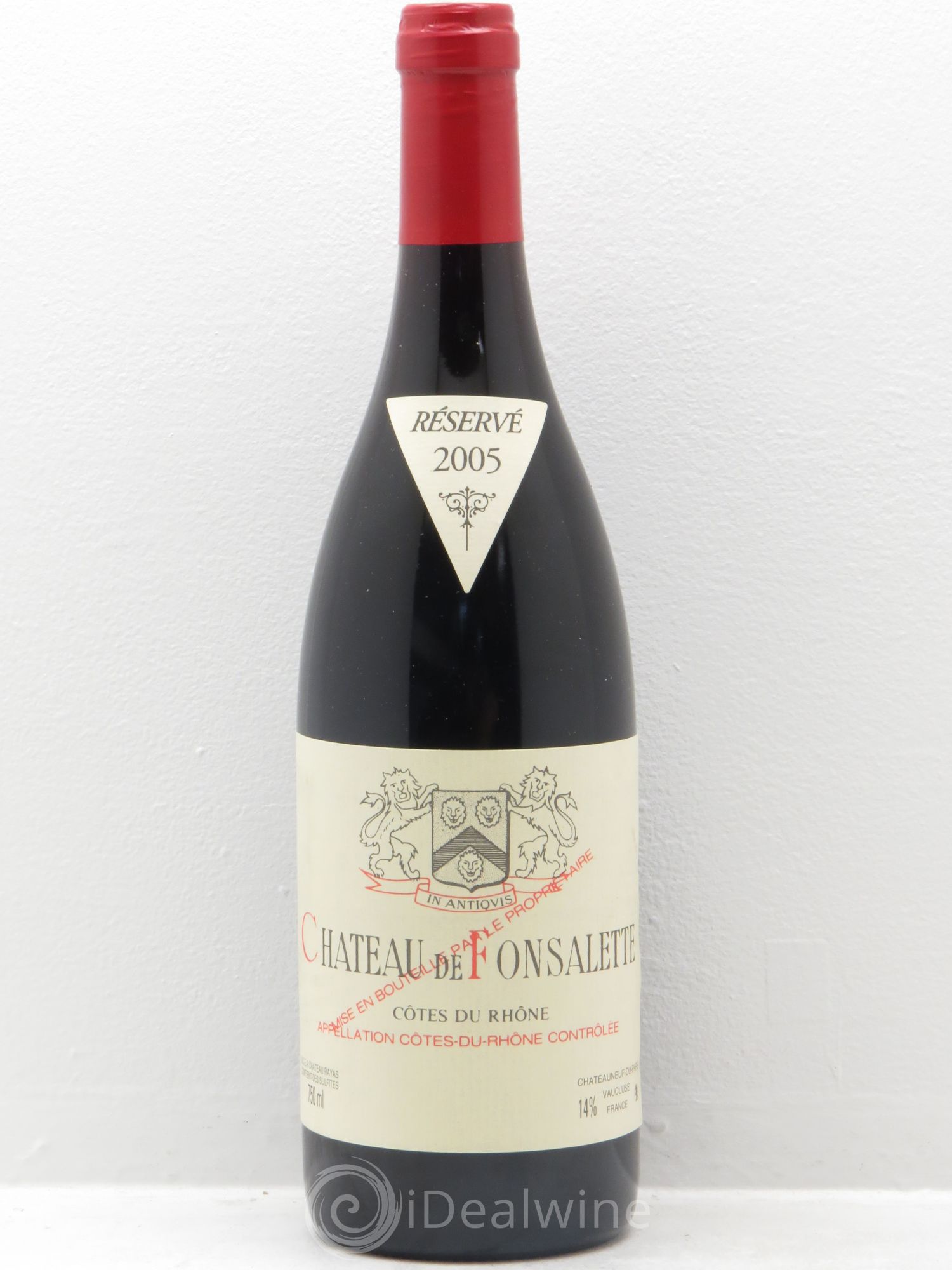 Côtes-du-Rhône Château de Fonsalette Emmanuel Reynaud 2005 - Lot de 1 bouteille - 0