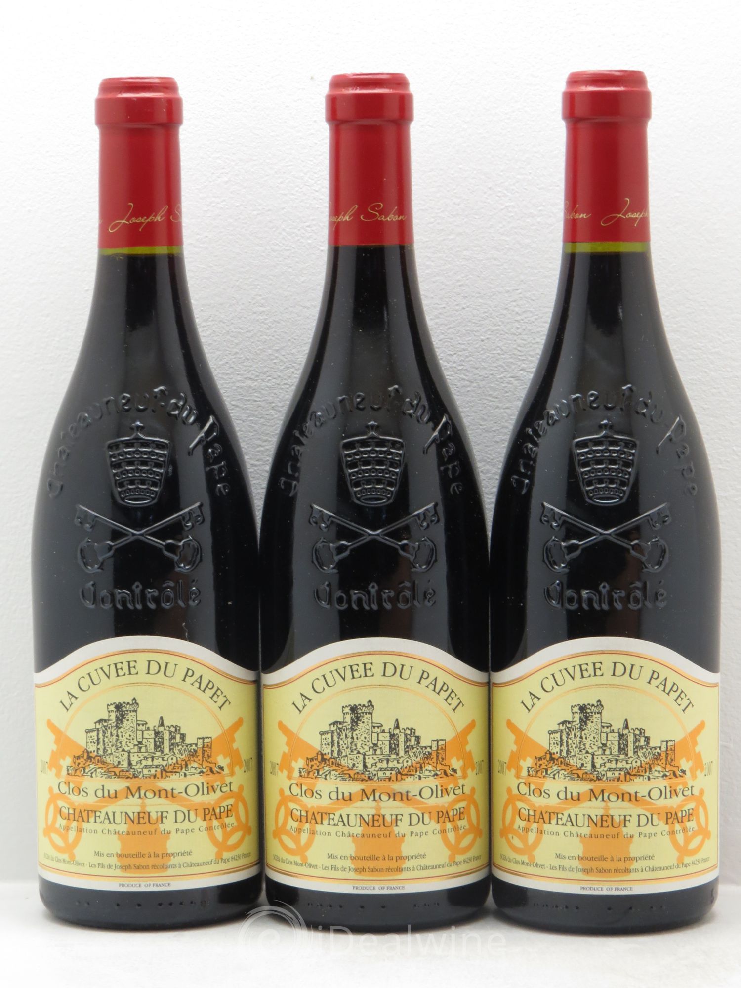 Châteauneuf-du-Pape Cuvée du Papet Clos du Mont-Olivet 2007 - Lot de 3 bouteilles - 0