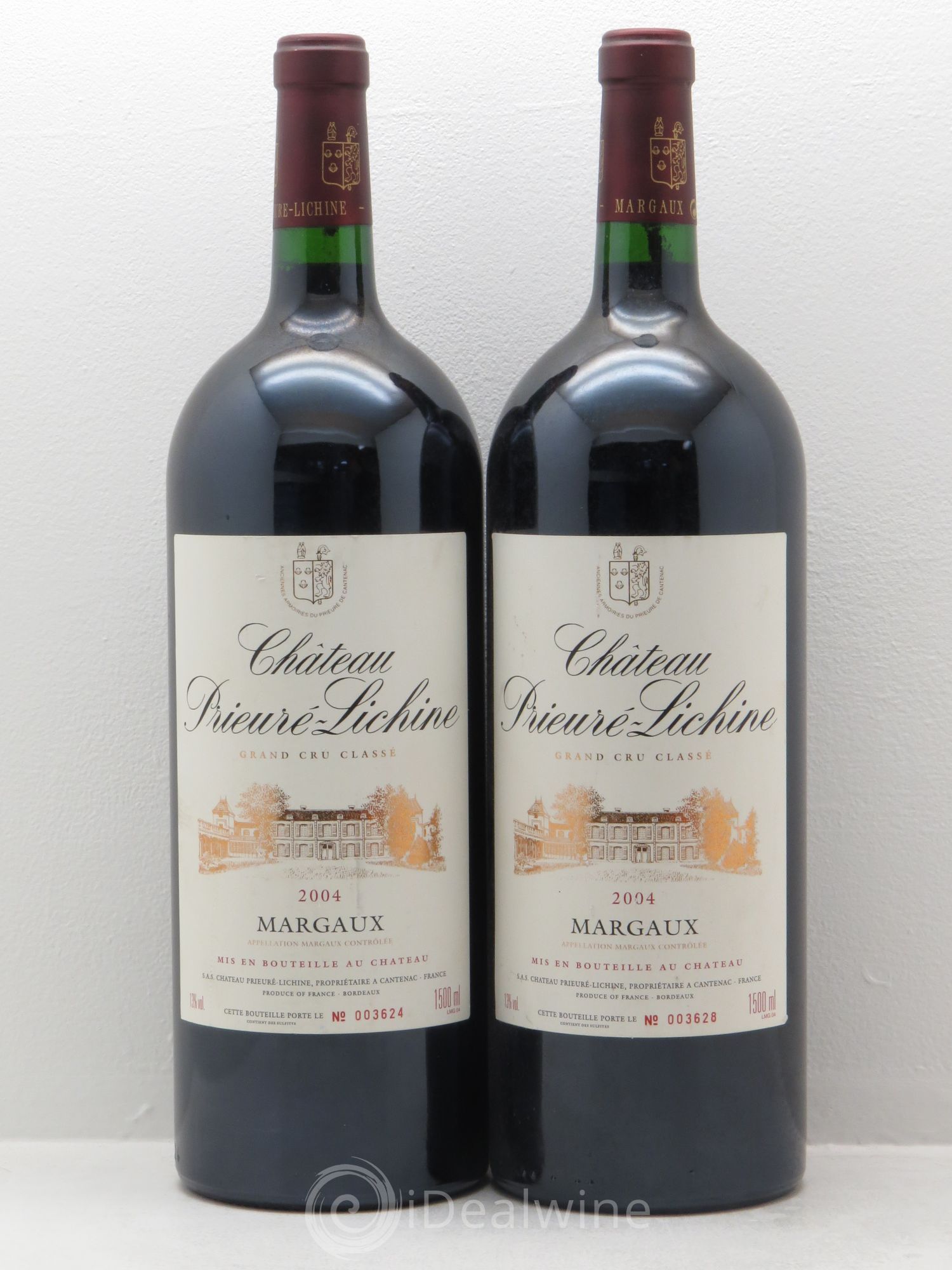 Château Prieuré Lichine 4ème Grand Cru Classé 2004 - Lot de 2 magnums - 0